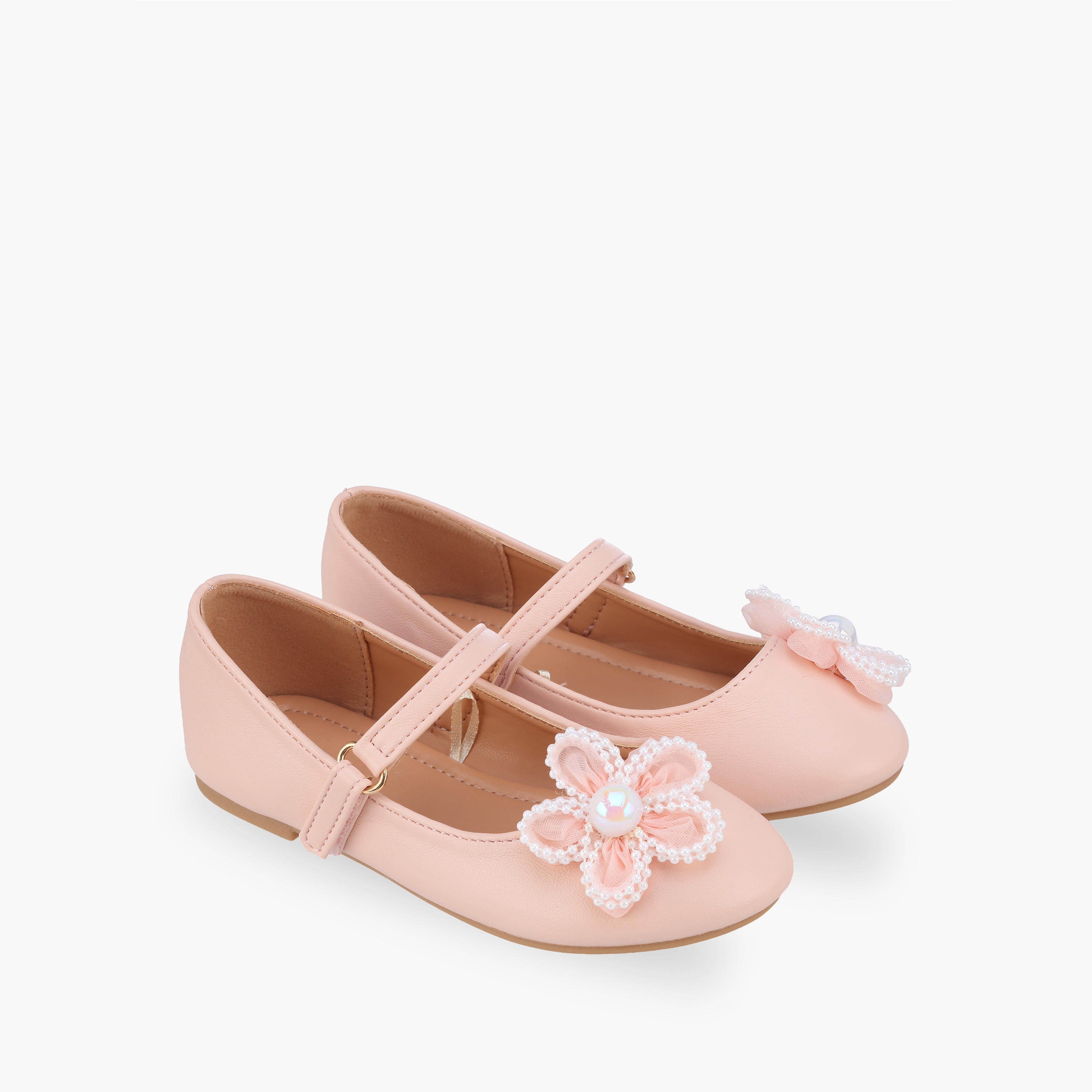 حذاء ماري جين بشريط إغلاق لاصق للبنات من فلورا بيلا-girls-shoes-maryjanes-image-1
