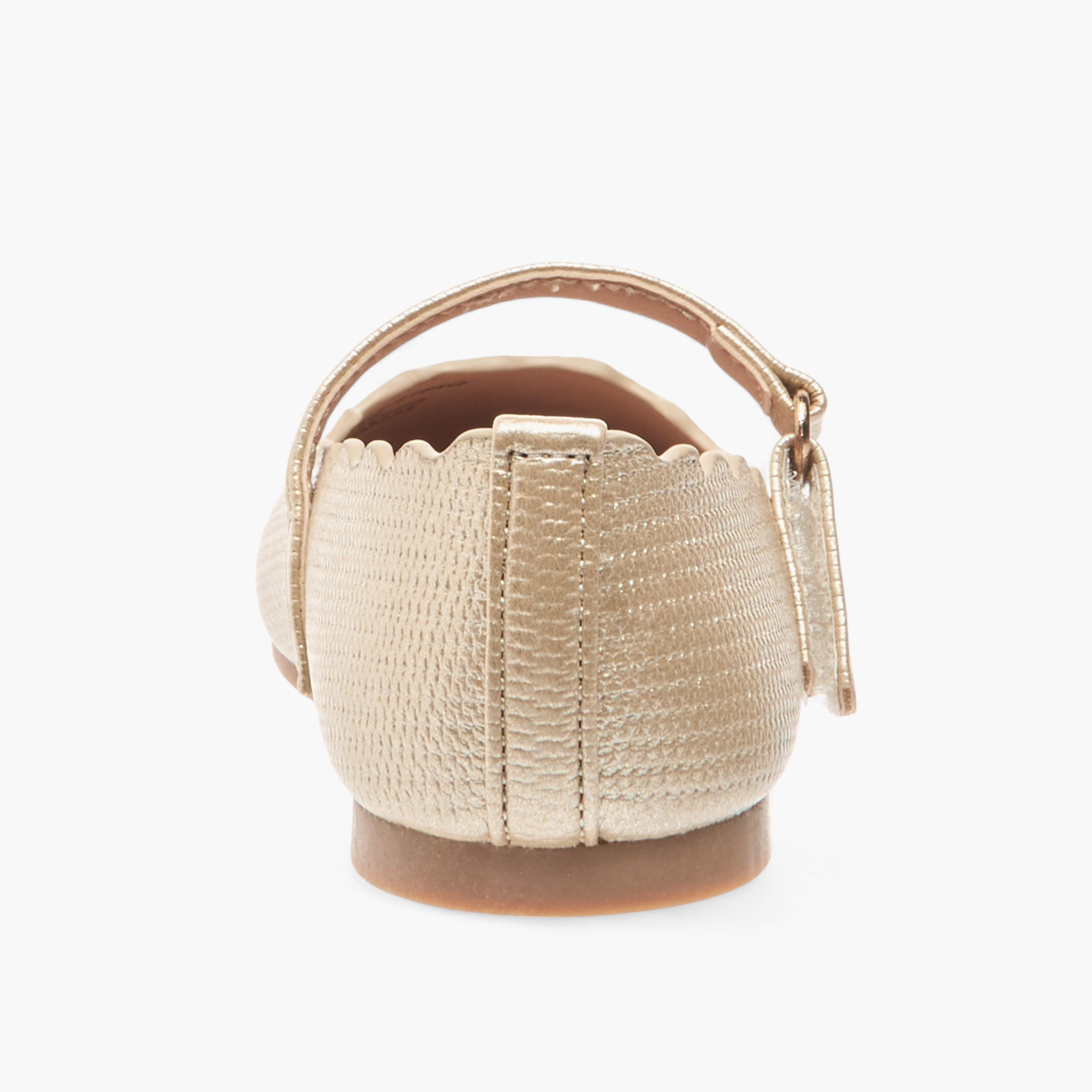Juniors Scallop Detail Ballerina Shoes with Hook and Loop Closure-girls-shoes-maryjanes-image-6