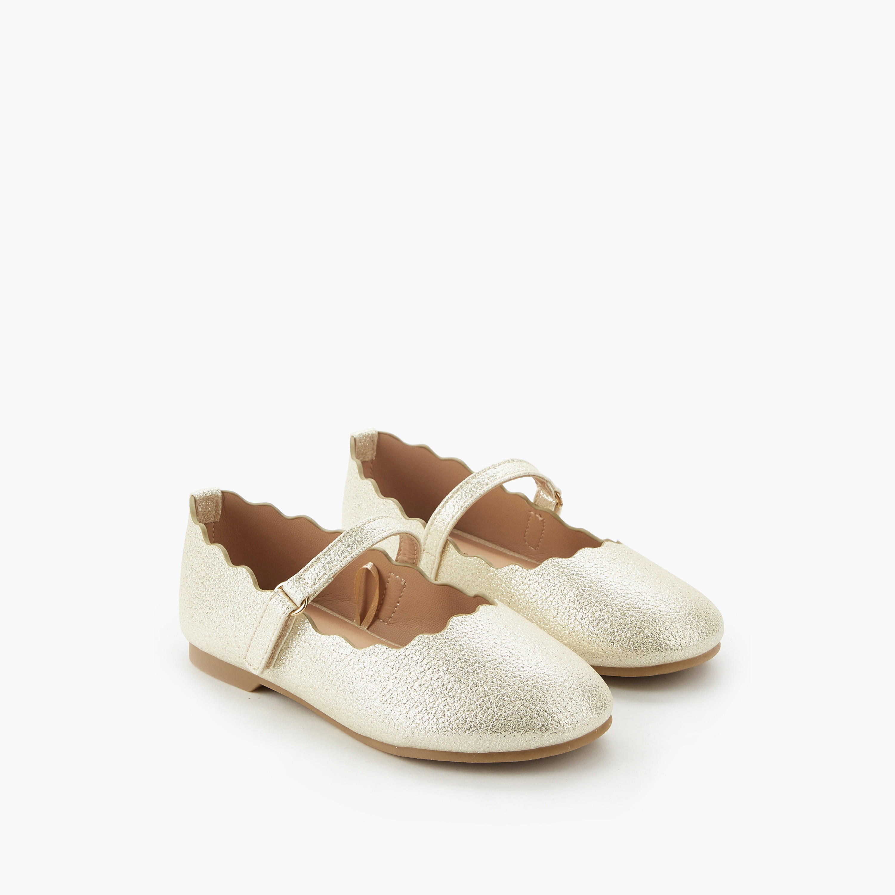 Juniors Girls Scalloped Ballerina Shoes-girls-shoes-maryjanes-image-1