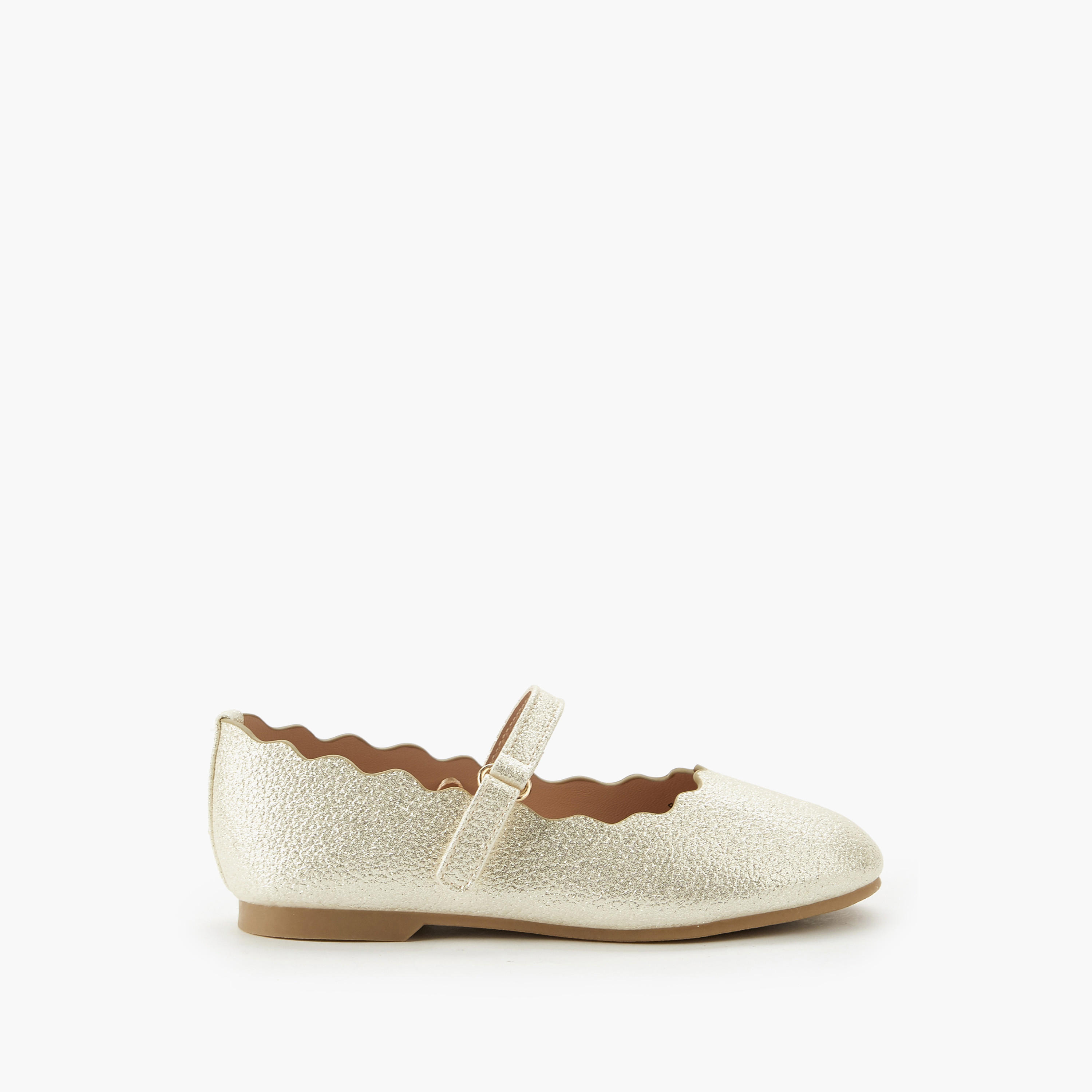Juniors Girls Scalloped Ballerina Shoes-girls-shoes-maryjanes-image-2