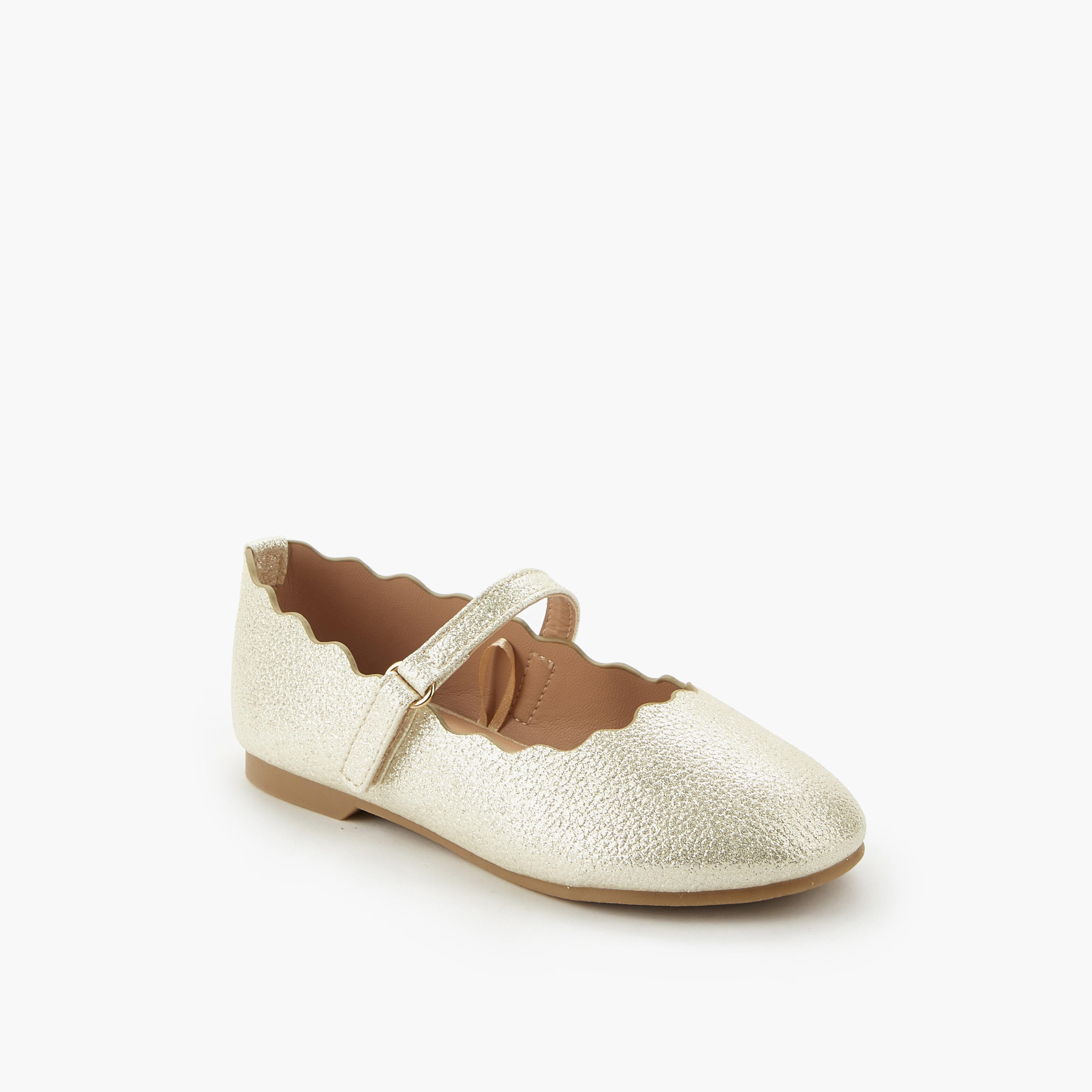 Juniors Girls Scalloped Ballerina Shoes-girls-shoes-maryjanes-image-3