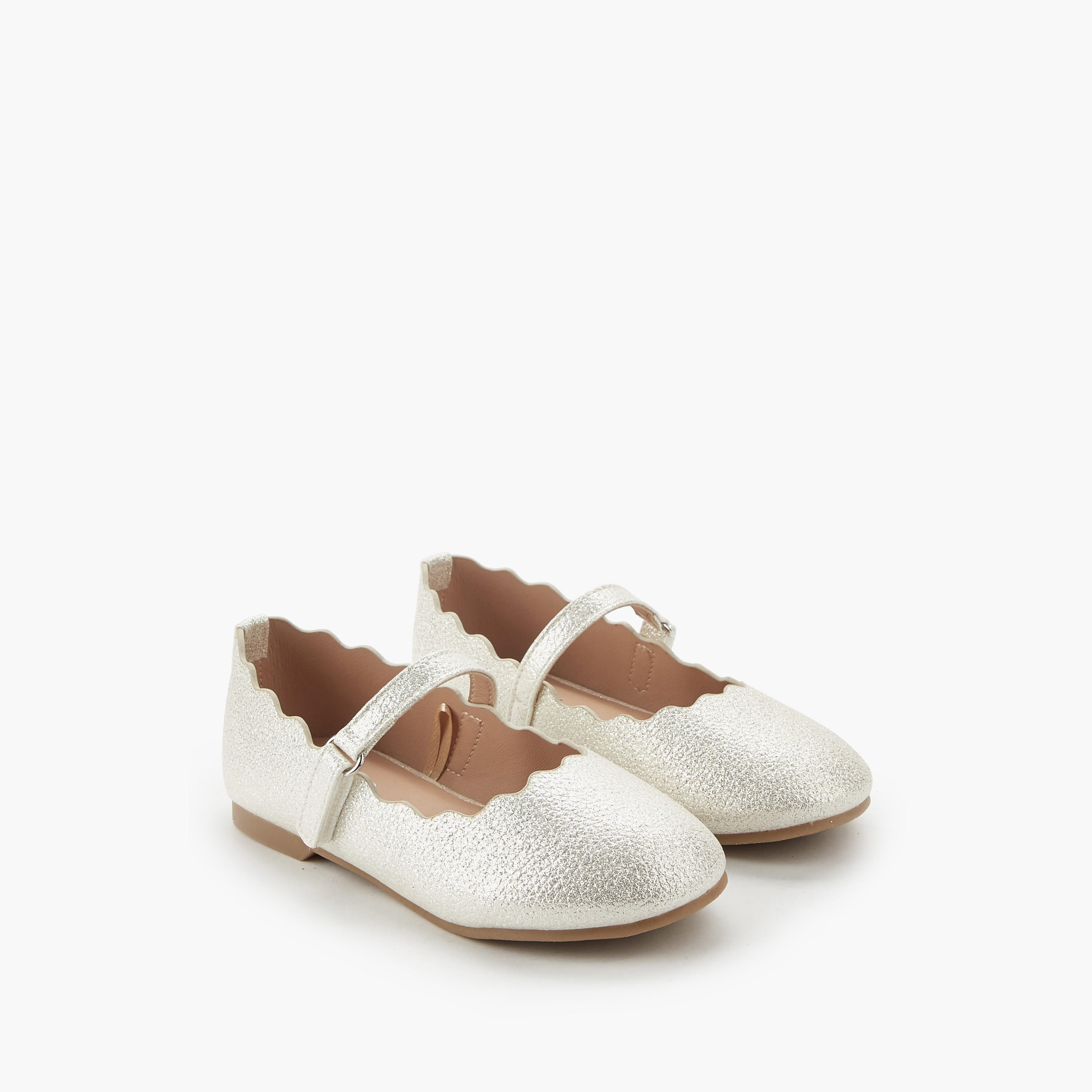 حذاء باليرينا بحواف مموجة للبنات من جونيورز-girls-shoes-maryjanes-image-1