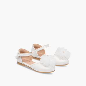 حذاء باليرينا بزينة أزهار وشريط إغلاق من جونيورز-girls-shoes-ballerinas-image-1