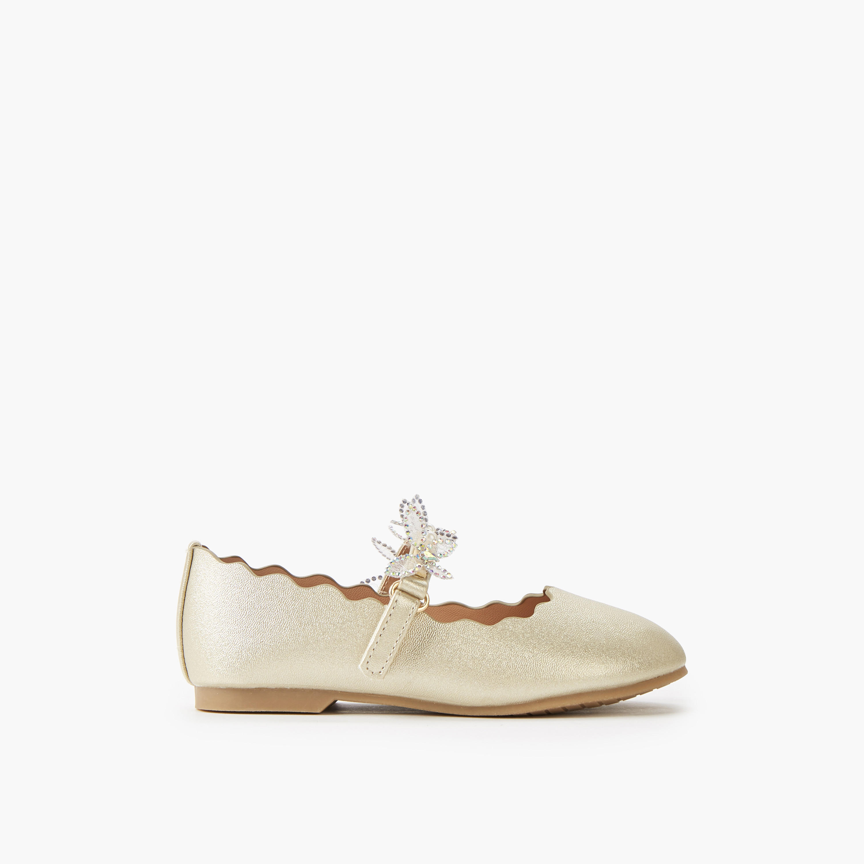 حذاء باليرينا مزين بشريط لاصق للبنات من جونيورز-girls-shoes-maryjanes-image-3