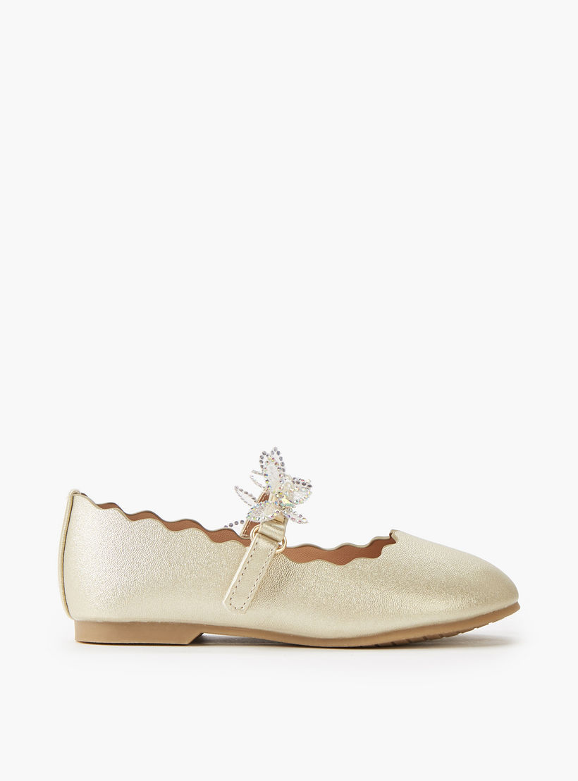 حذاء باليرينا مزين بشريط لاصق للبنات من جونيورز-girls-shoes-maryjanes-image-3