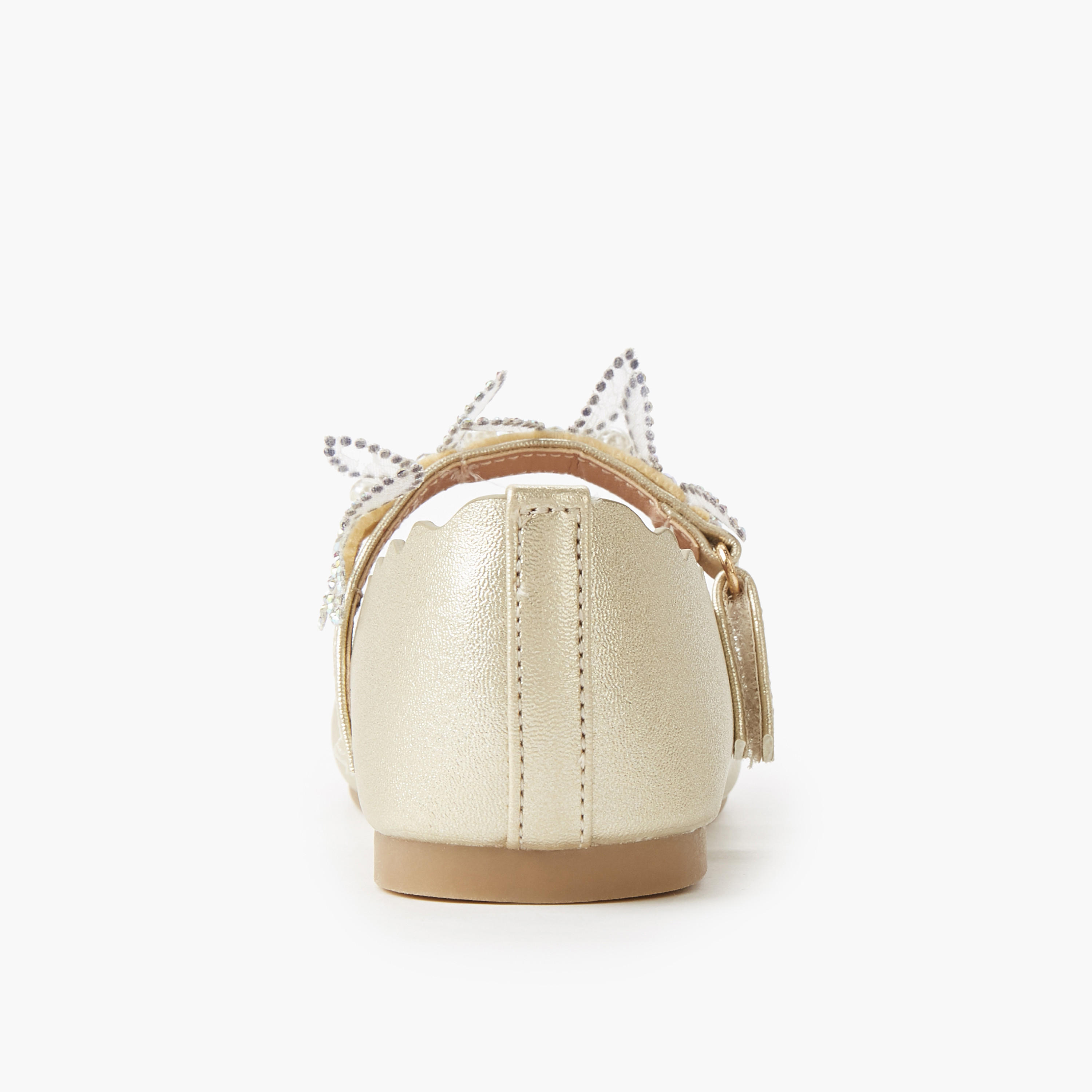 حذاء باليرينا مزين بشريط لاصق للبنات من جونيورز-girls-shoes-maryjanes-image-4