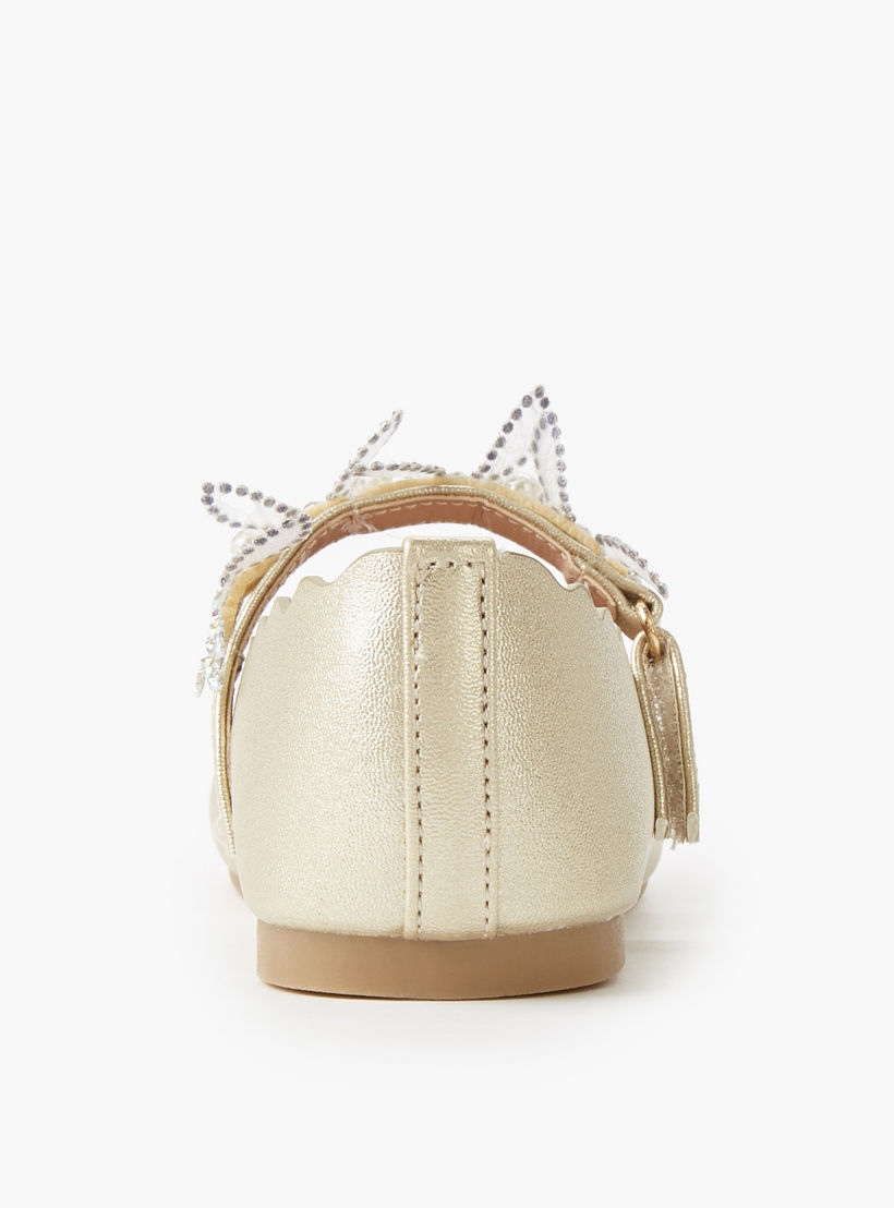 حذاء باليرينا مزين بشريط لاصق للبنات من جونيورز-girls-shoes-maryjanes-image-4