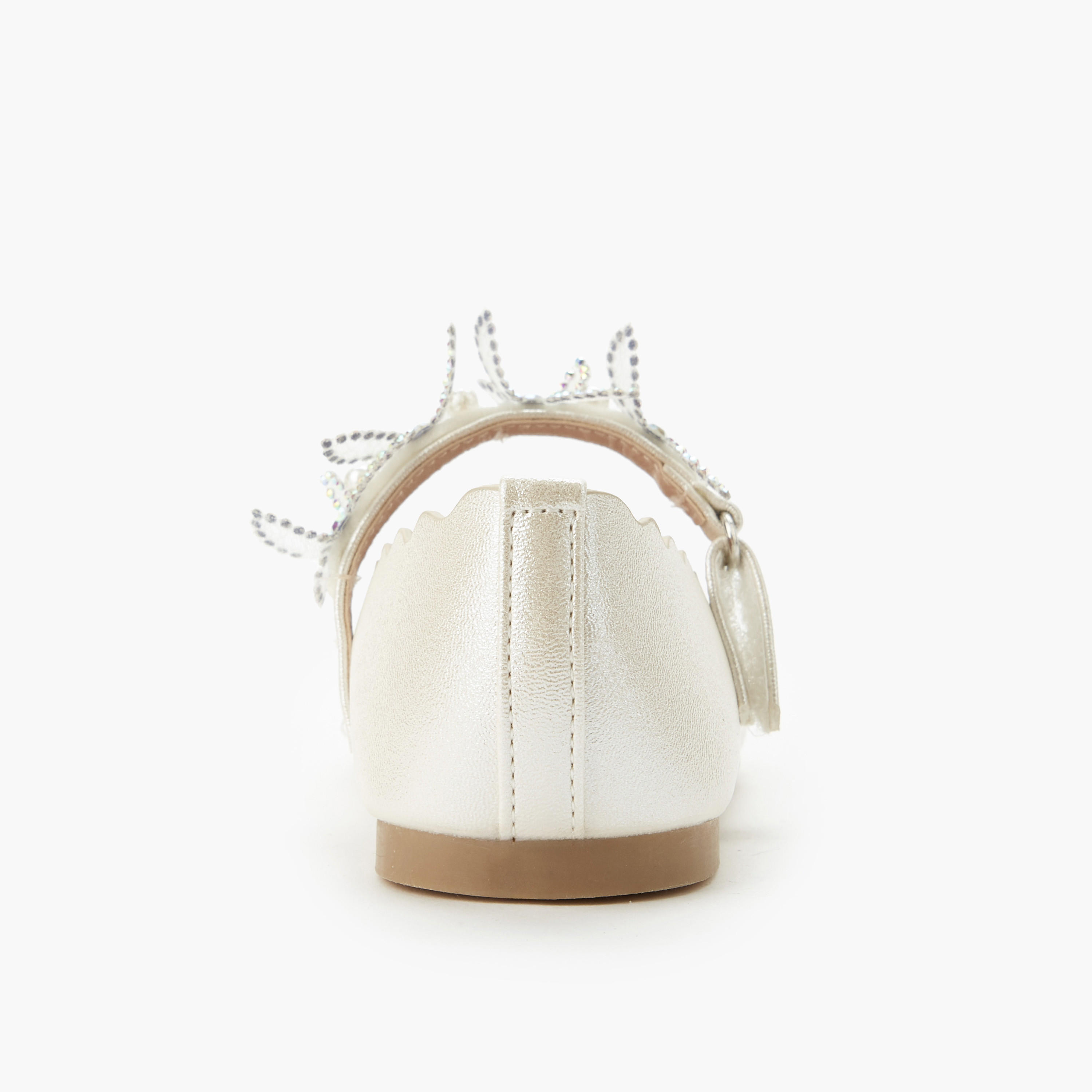 حذاء باليرينا مزين بشريط لاصق للبنات من جونيورز-girls-shoes-maryjanes-image-4