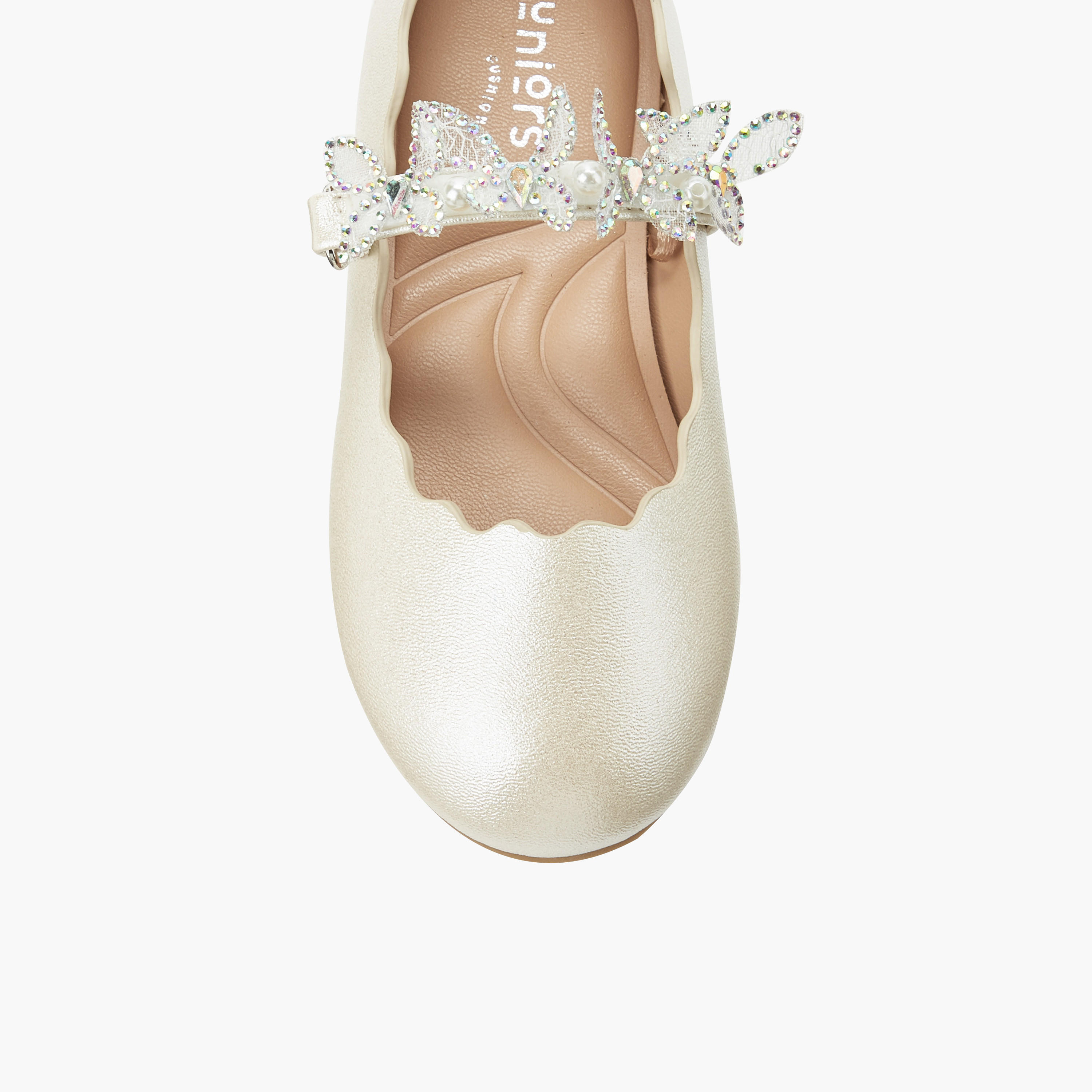 حذاء باليرينا مزين بشريط لاصق للبنات من جونيورز-girls-shoes-maryjanes-image-5