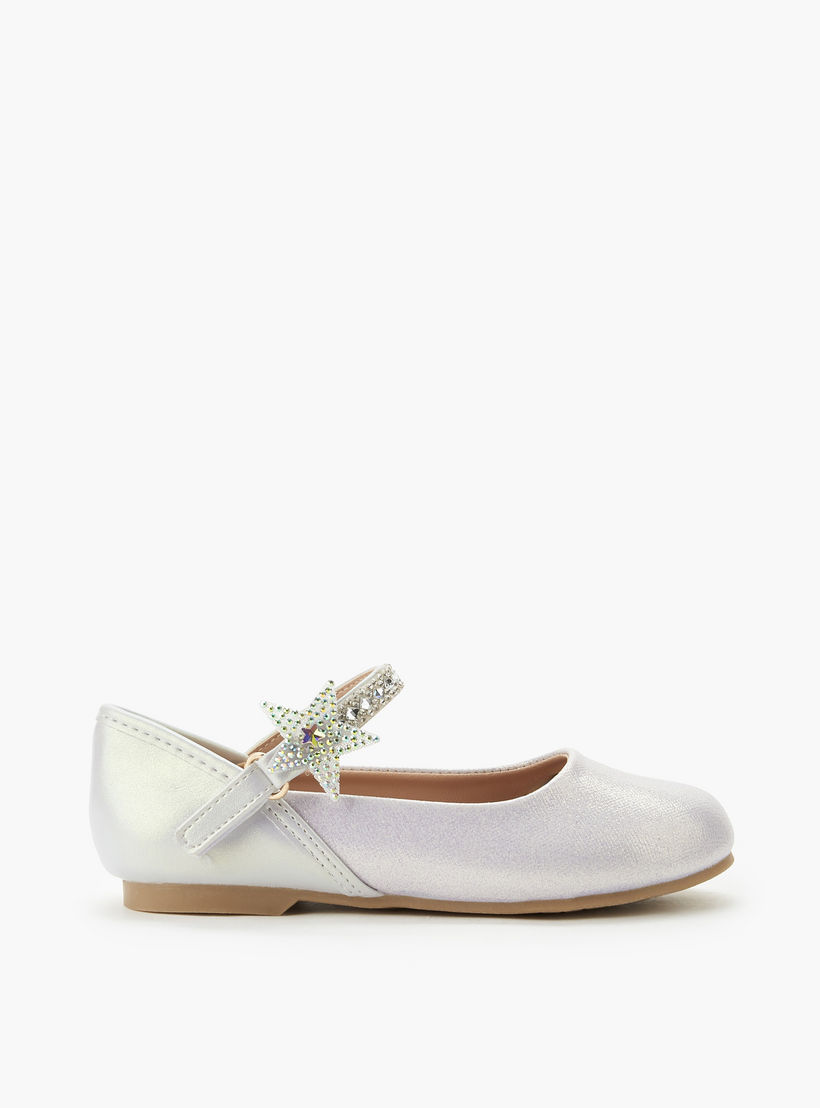 Juniors Girls Hook and Loop Ballerina Shoes-girls-shoes-ballerinas-image-3