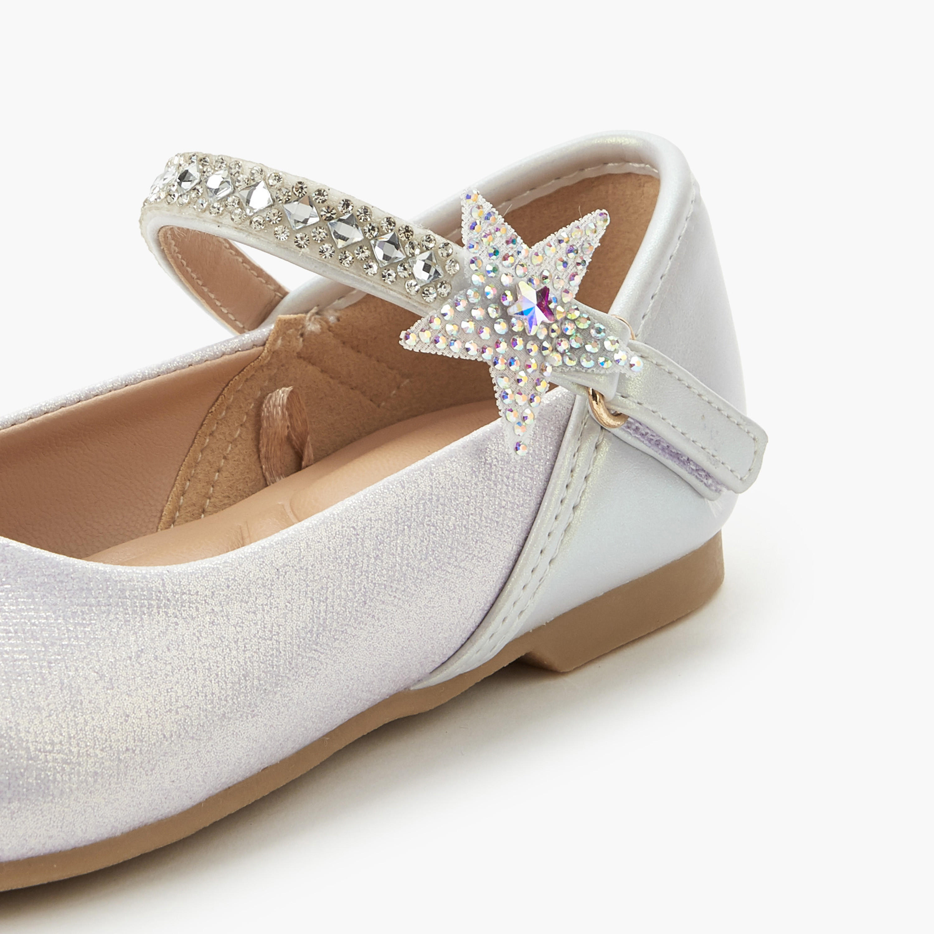 Juniors Girls Hook and Loop Ballerina Shoes-girls-shoes-ballerinas-image-5