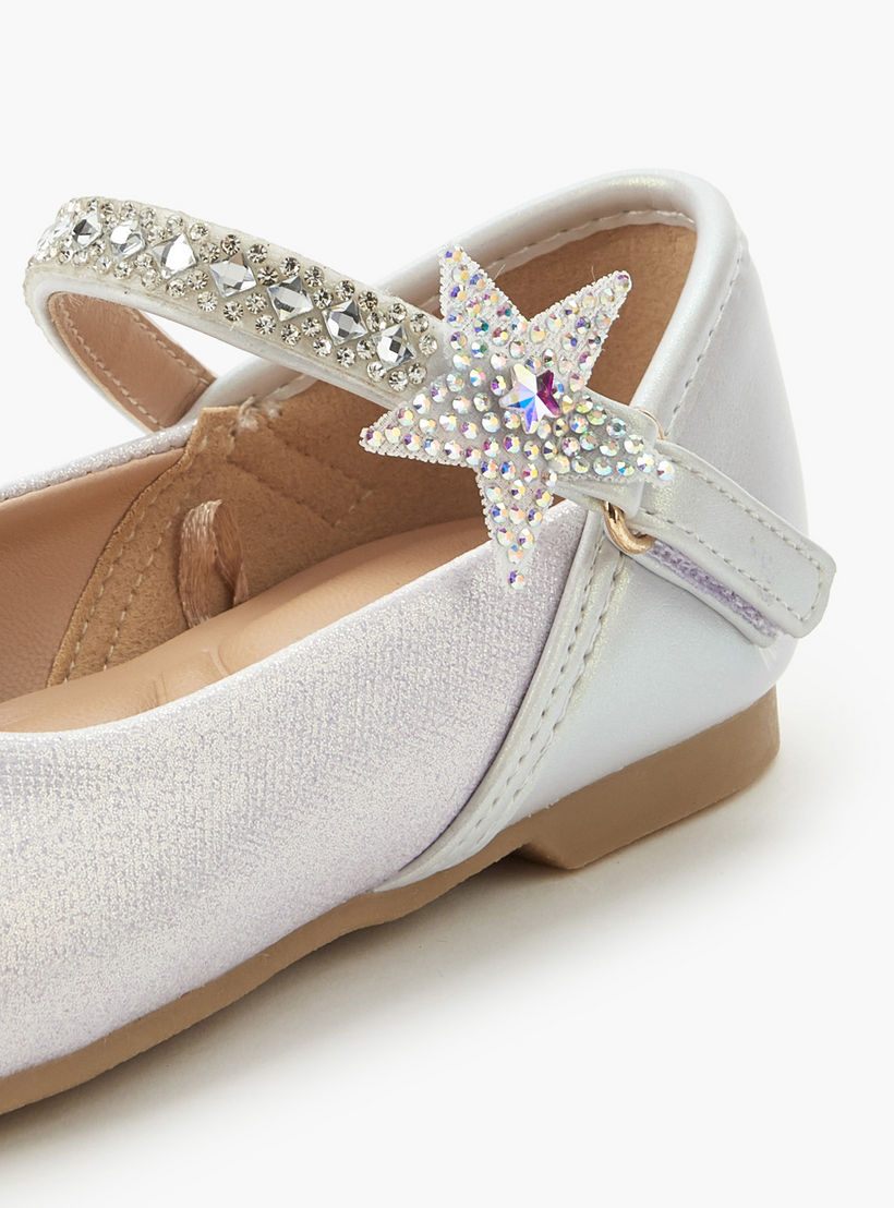 Juniors Girls Hook and Loop Ballerina Shoes-girls-shoes-ballerinas-image-5