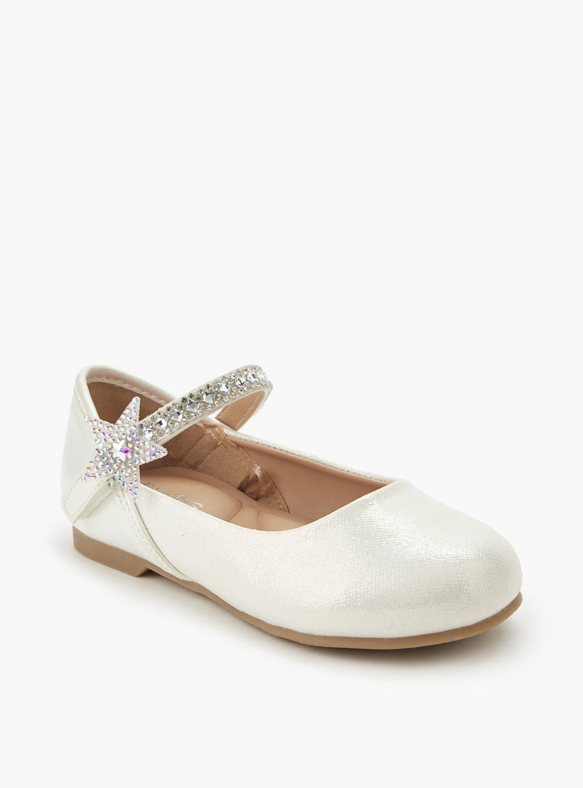 Juniors Girls Hook and Loop Ballerina Shoes-girls-shoes-ballerinas-image-2