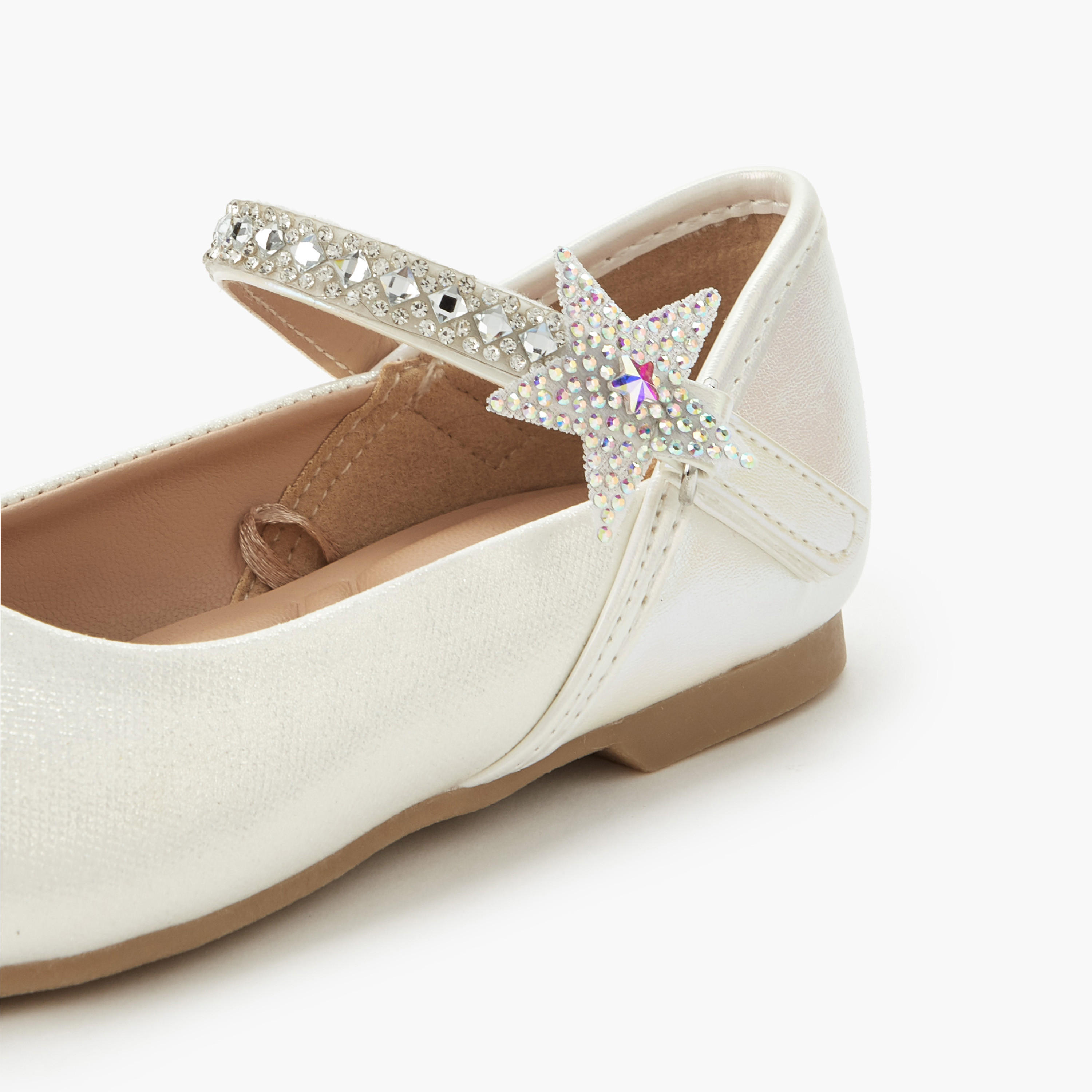 Juniors Girls Hook and Loop Ballerina Shoes-girls-shoes-ballerinas-image-5