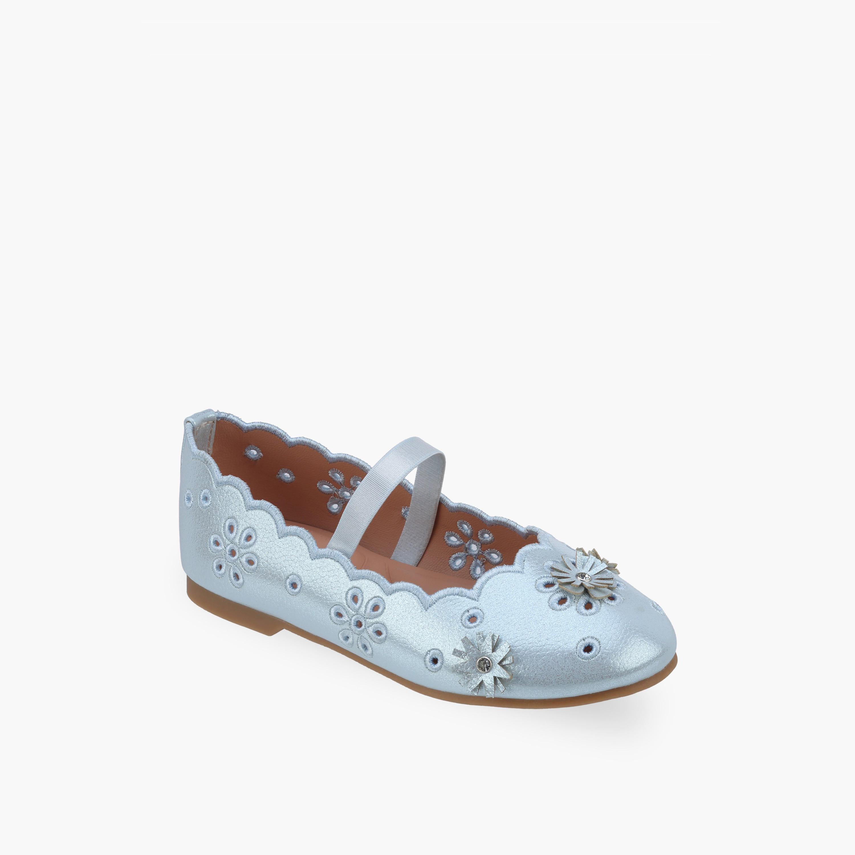 حذاء باليرينا بتزيينات أزهار للفتيات من جونيورز-girls-shoes-ballerinas-image-2