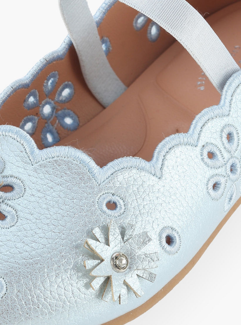 حذاء باليرينا بتزيينات أزهار للفتيات من جونيورز-girls-shoes-ballerinas-image-6