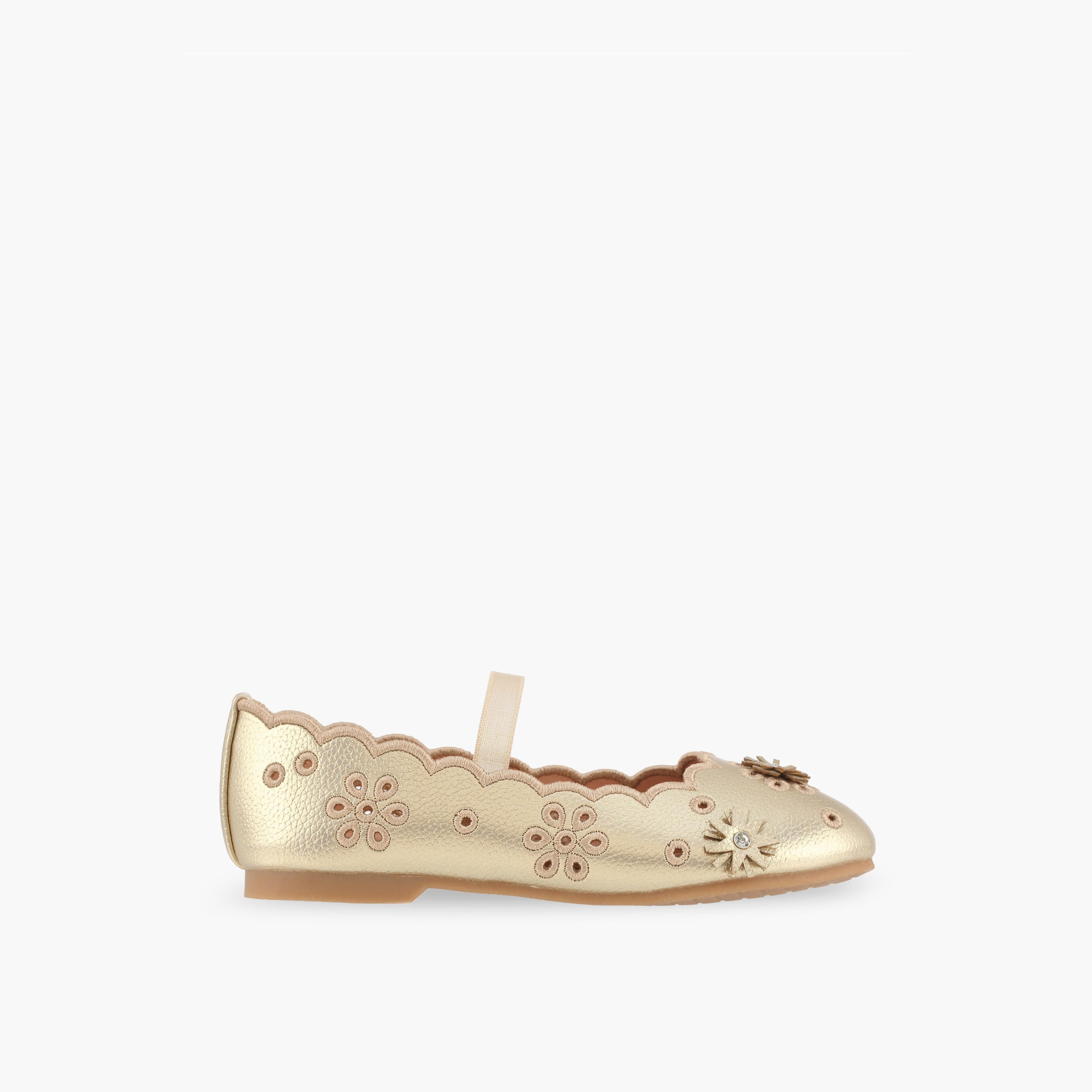 حذاء باليرينا بتزيينات أزهار للفتيات من جونيورز-girls-shoes-ballerinas-image-3