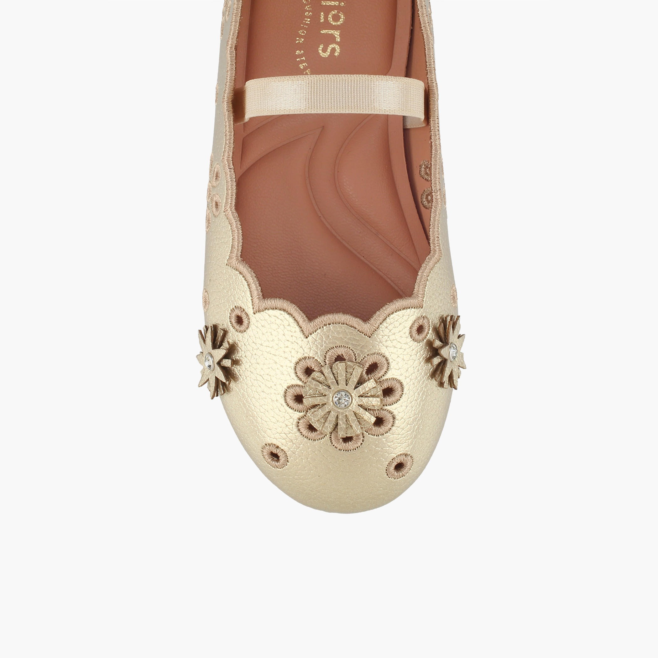 حذاء باليرينا بتزيينات أزهار للفتيات من جونيورز-girls-shoes-ballerinas-image-4