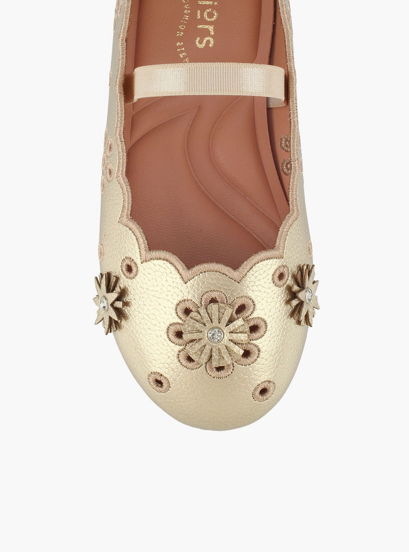 حذاء باليرينا بتزيينات أزهار للفتيات من جونيورز-girls-shoes-ballerinas-image-4