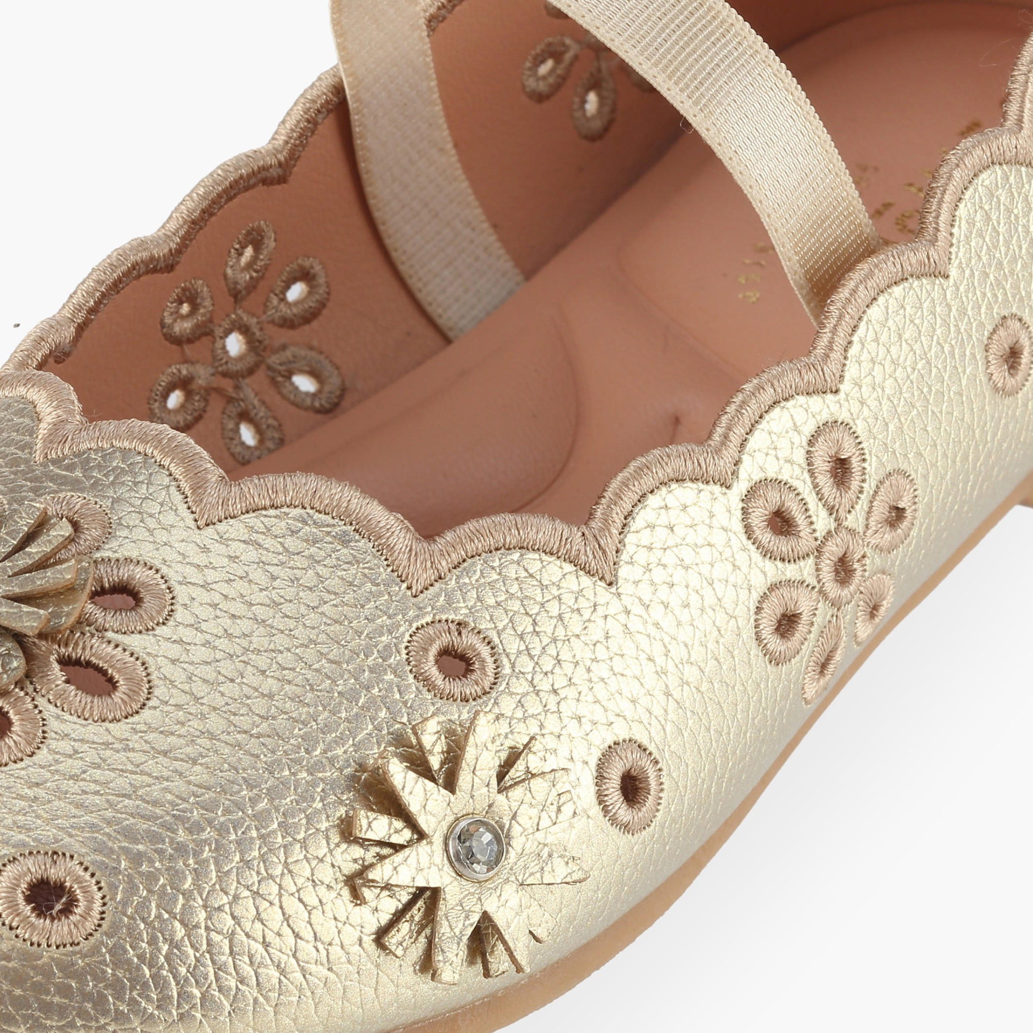 حذاء باليرينا بتزيينات أزهار للفتيات من جونيورز-girls-shoes-ballerinas-image-6