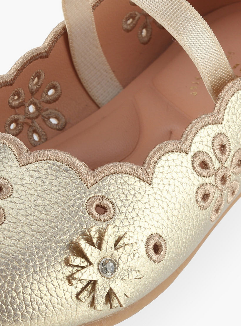 حذاء باليرينا بتزيينات أزهار للفتيات من جونيورز-girls-shoes-ballerinas-image-6