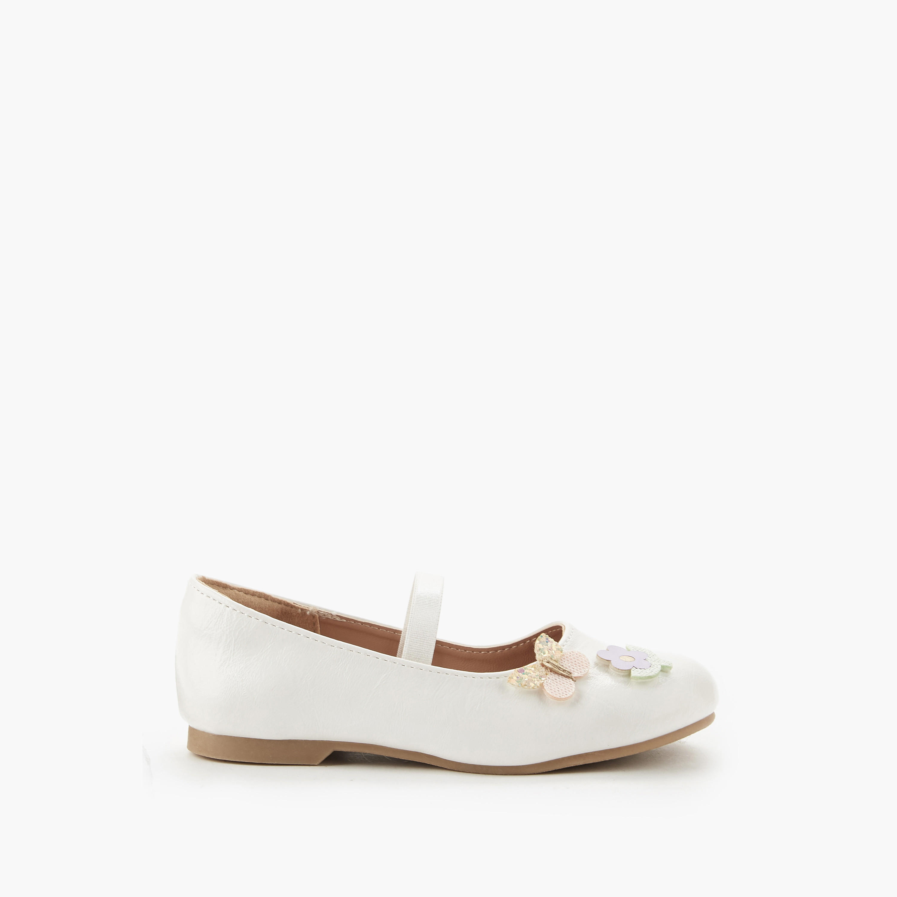 حذاء باليرينا بزينة زهور للبنات من جونيورز-girls-shoes-ballerinas-image-2