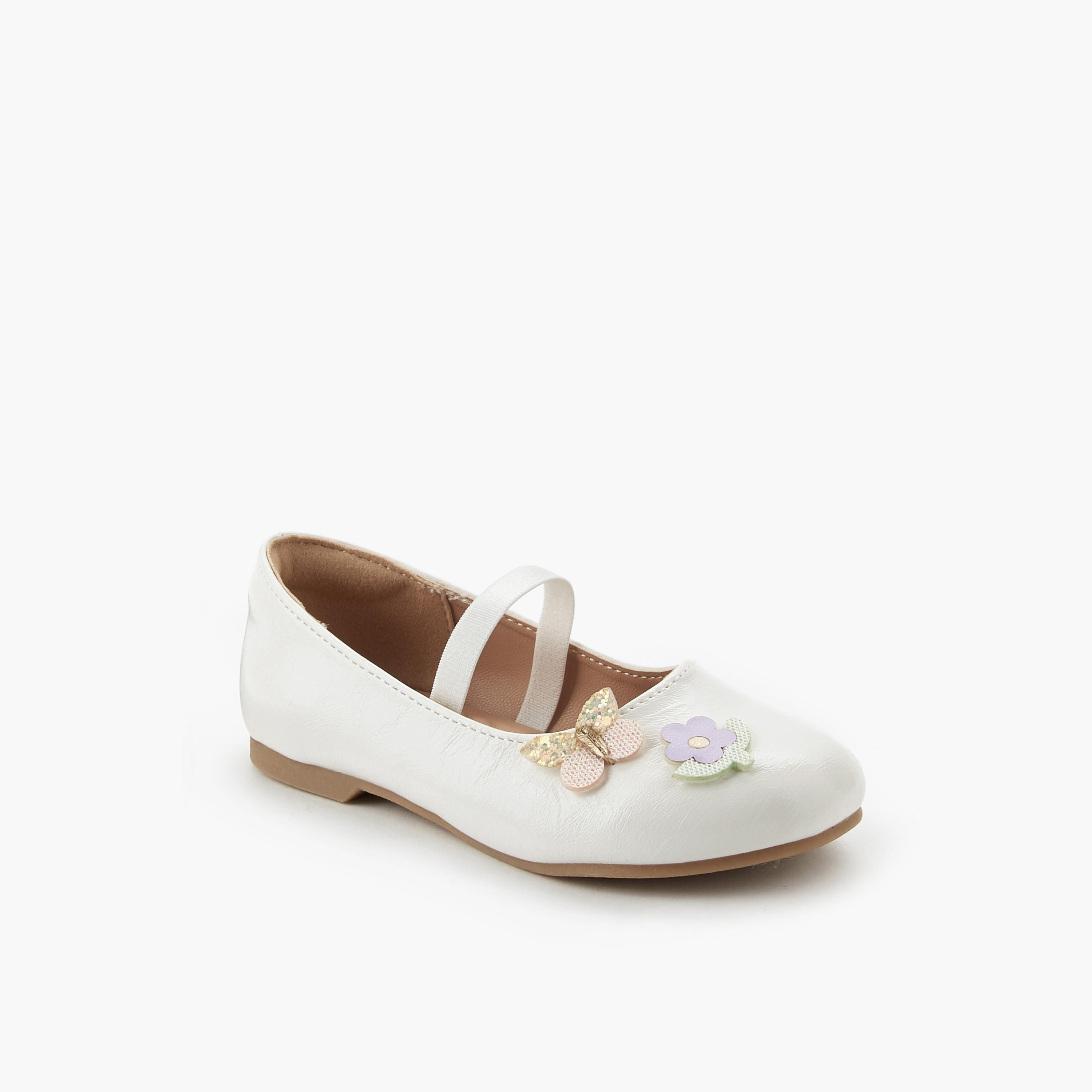 حذاء باليرينا بزينة زهور للبنات من جونيورز-girls-shoes-ballerinas-image-3