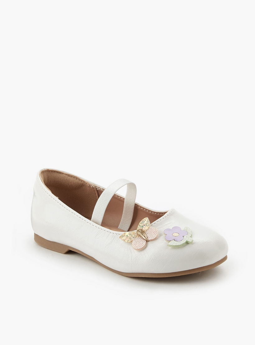 حذاء باليرينا بزينة زهور للبنات من جونيورز-girls-shoes-ballerinas-image-3