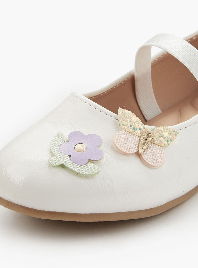 حذاء باليرينا بزينة زهور للبنات من جونيورز-girls-shoes-ballerinas-image-4