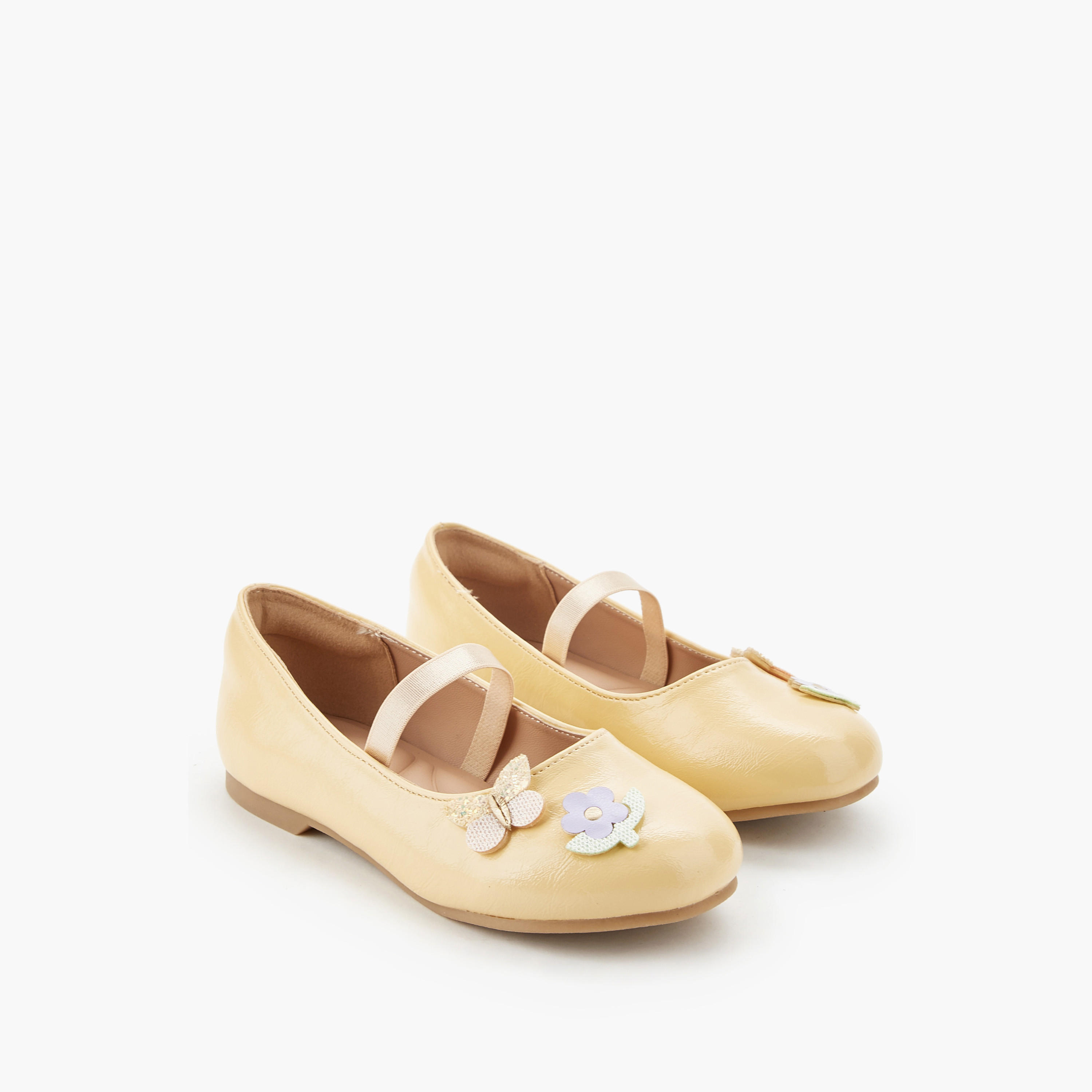 حذاء باليرينا بزينة زهور للبنات من جونيورز-girls-shoes-ballerinas-image-1