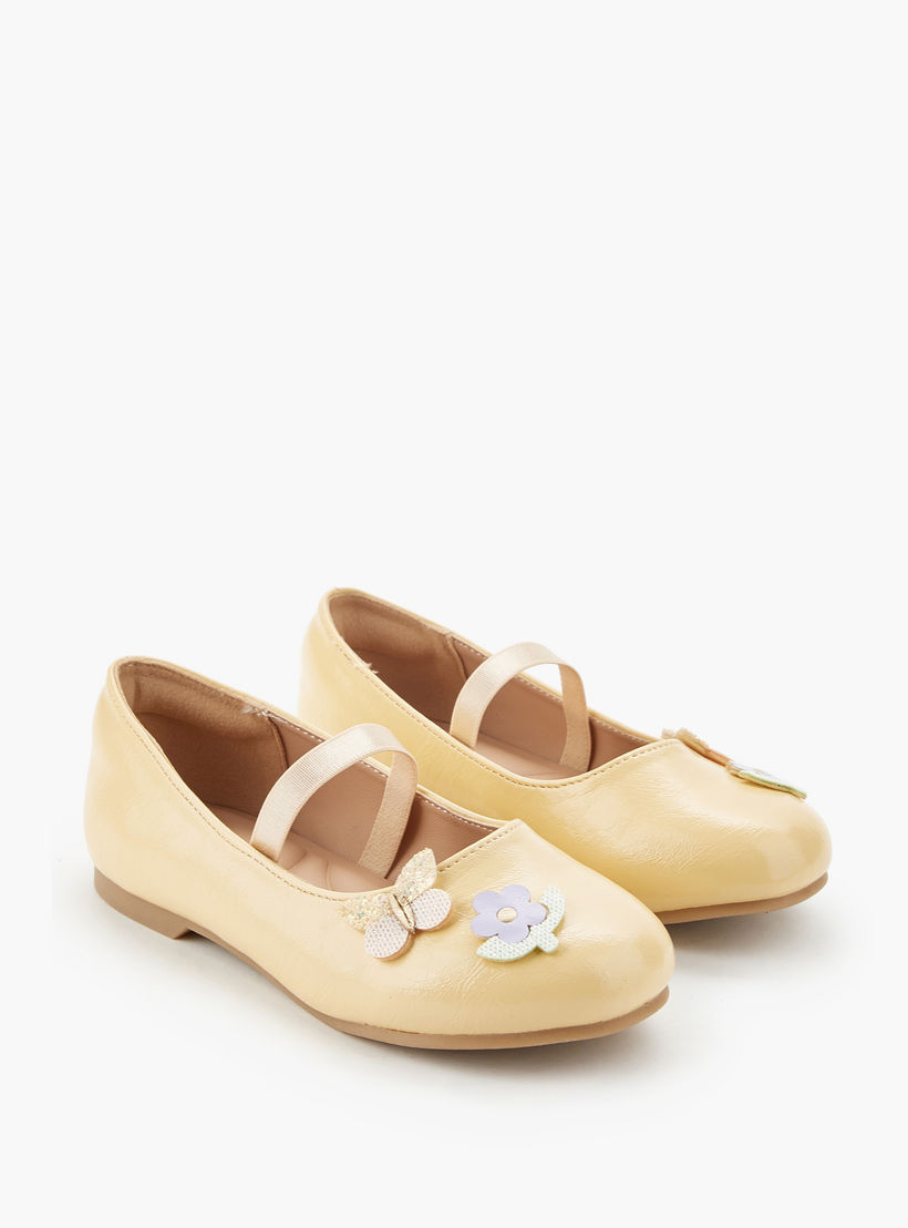 حذاء باليرينا بزينة زهور للبنات من جونيورز-girls-shoes-ballerinas-image-1