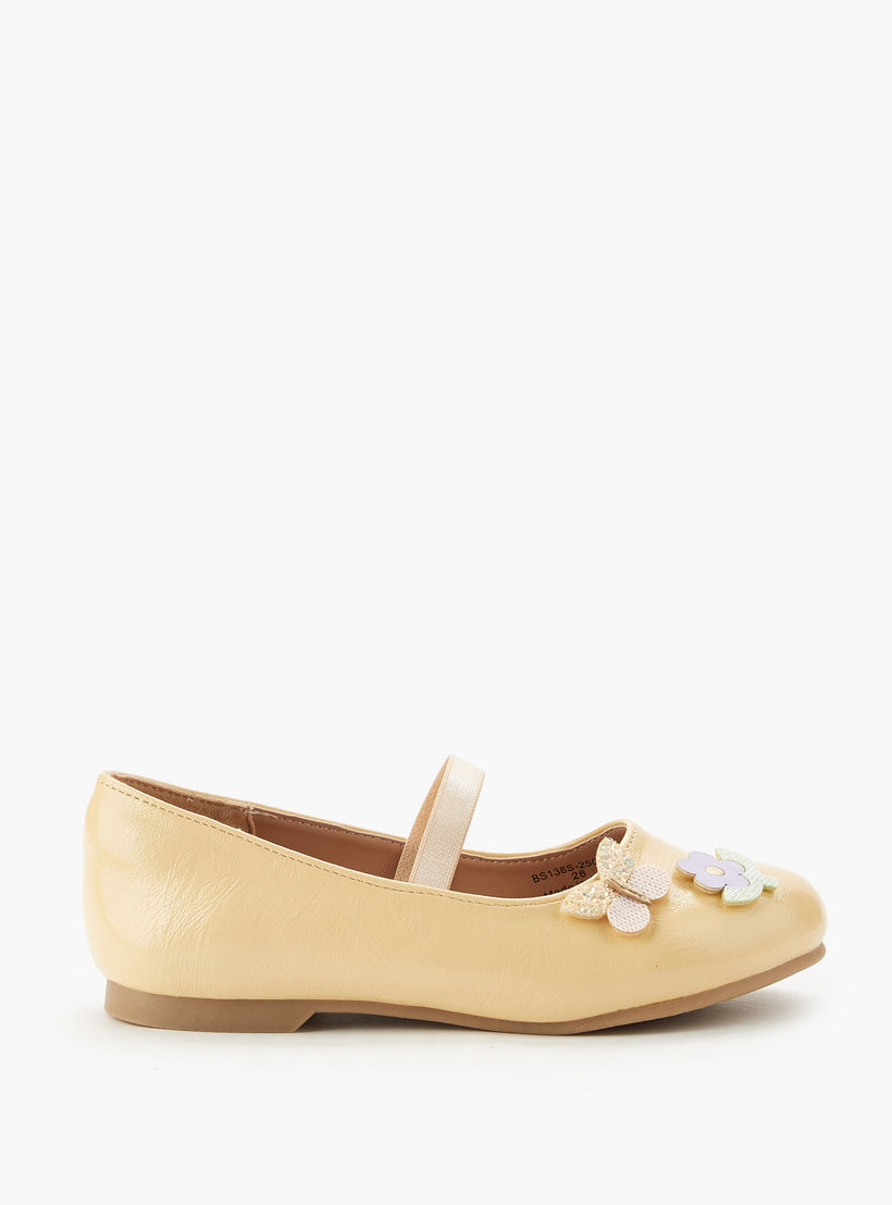 حذاء باليرينا بزينة زهور للبنات من جونيورز-girls-shoes-ballerinas-image-2