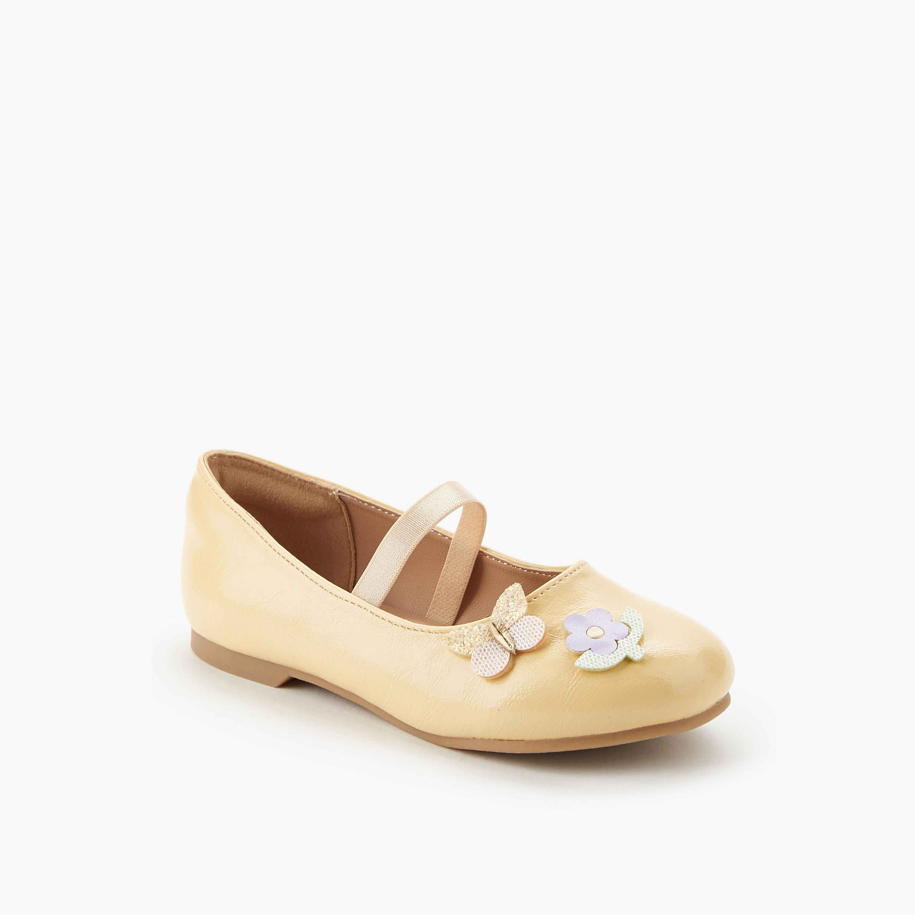حذاء باليرينا بزينة زهور للبنات من جونيورز-girls-shoes-ballerinas-image-3