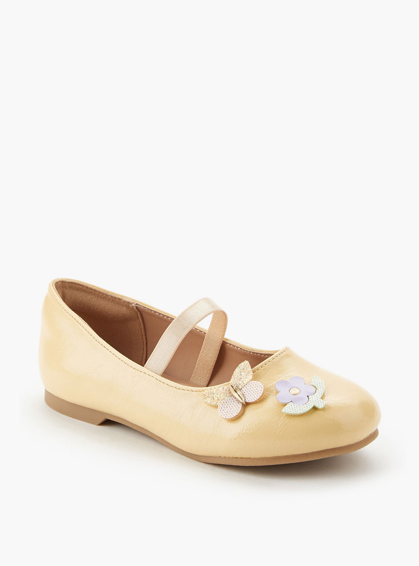 حذاء باليرينا بزينة زهور للبنات من جونيورز-girls-shoes-ballerinas-image-3
