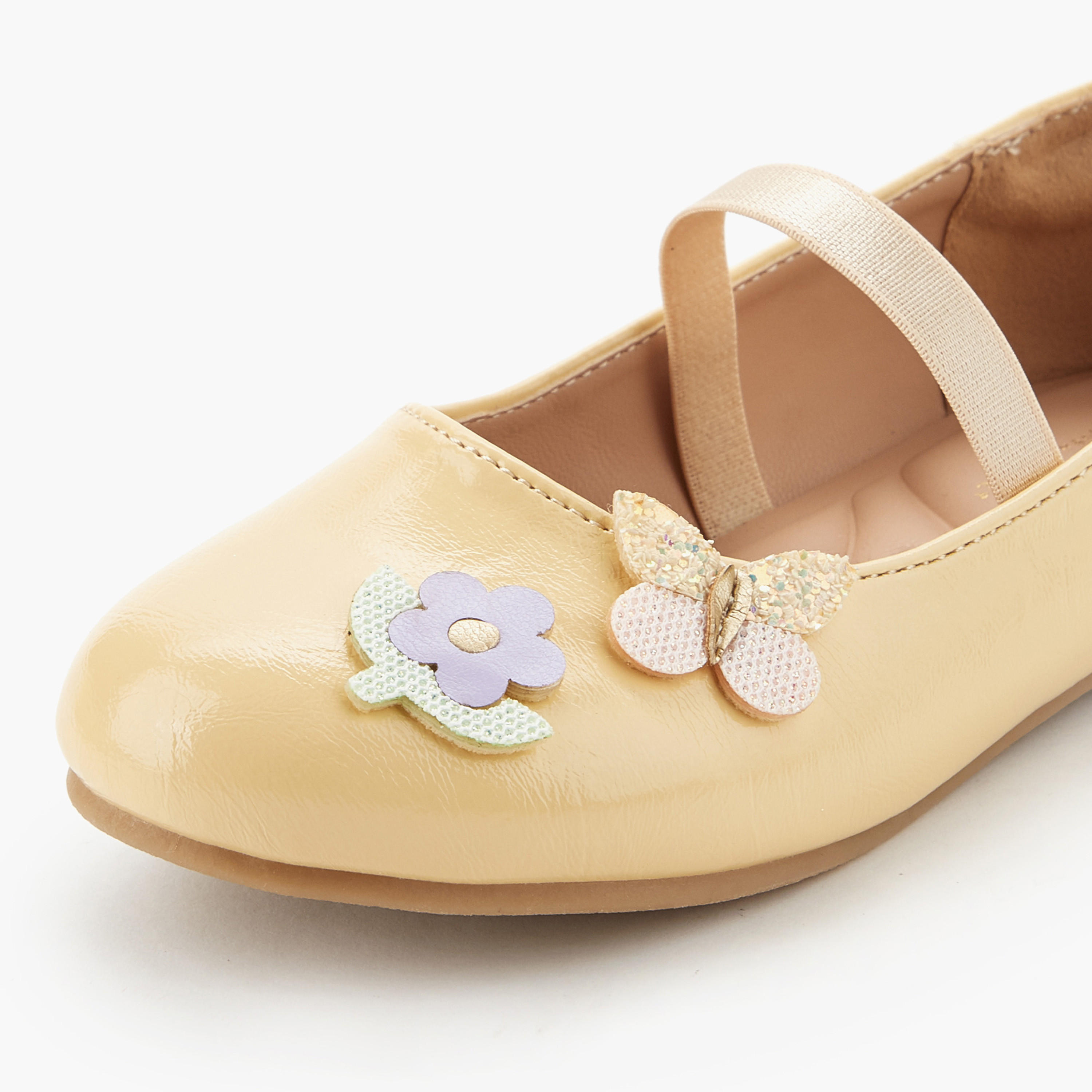 حذاء باليرينا بزينة زهور للبنات من جونيورز-girls-shoes-ballerinas-image-4
