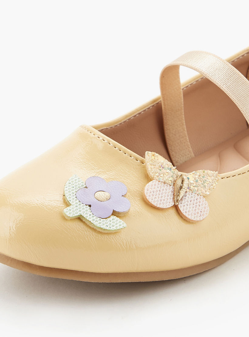 حذاء باليرينا بزينة زهور للبنات من جونيورز-girls-shoes-ballerinas-image-4
