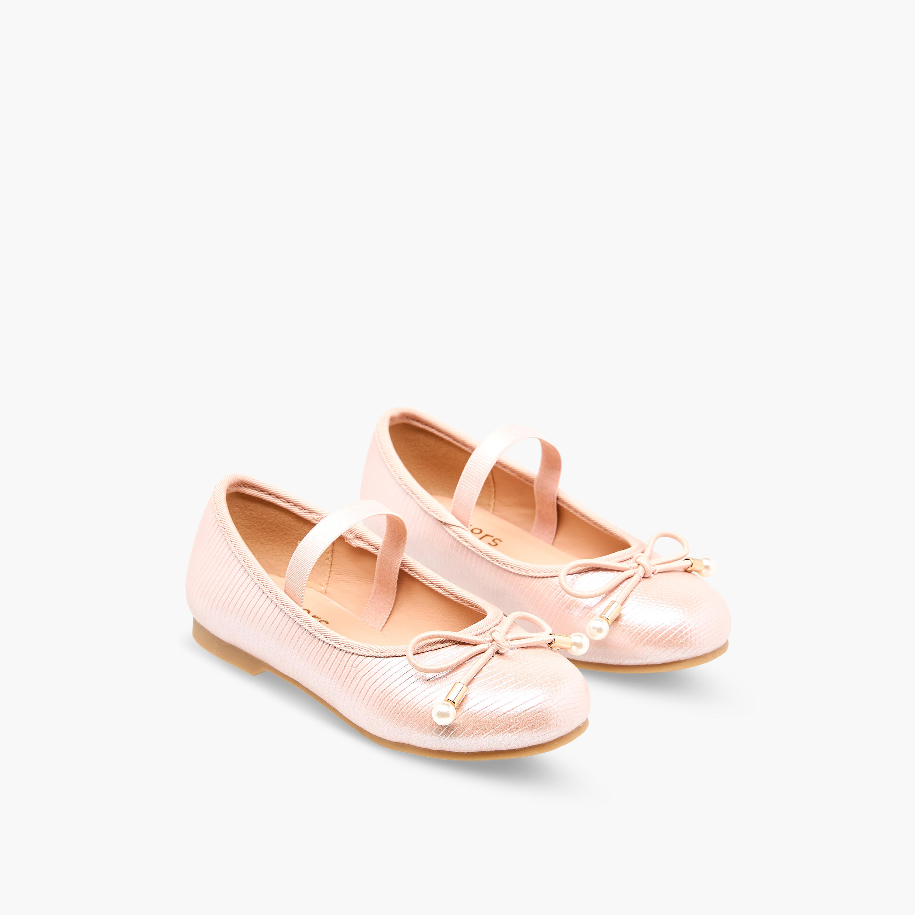 Juniors Girls Bow Detail Ballerina Shoes-girls-shoes-ballerinas-image-1