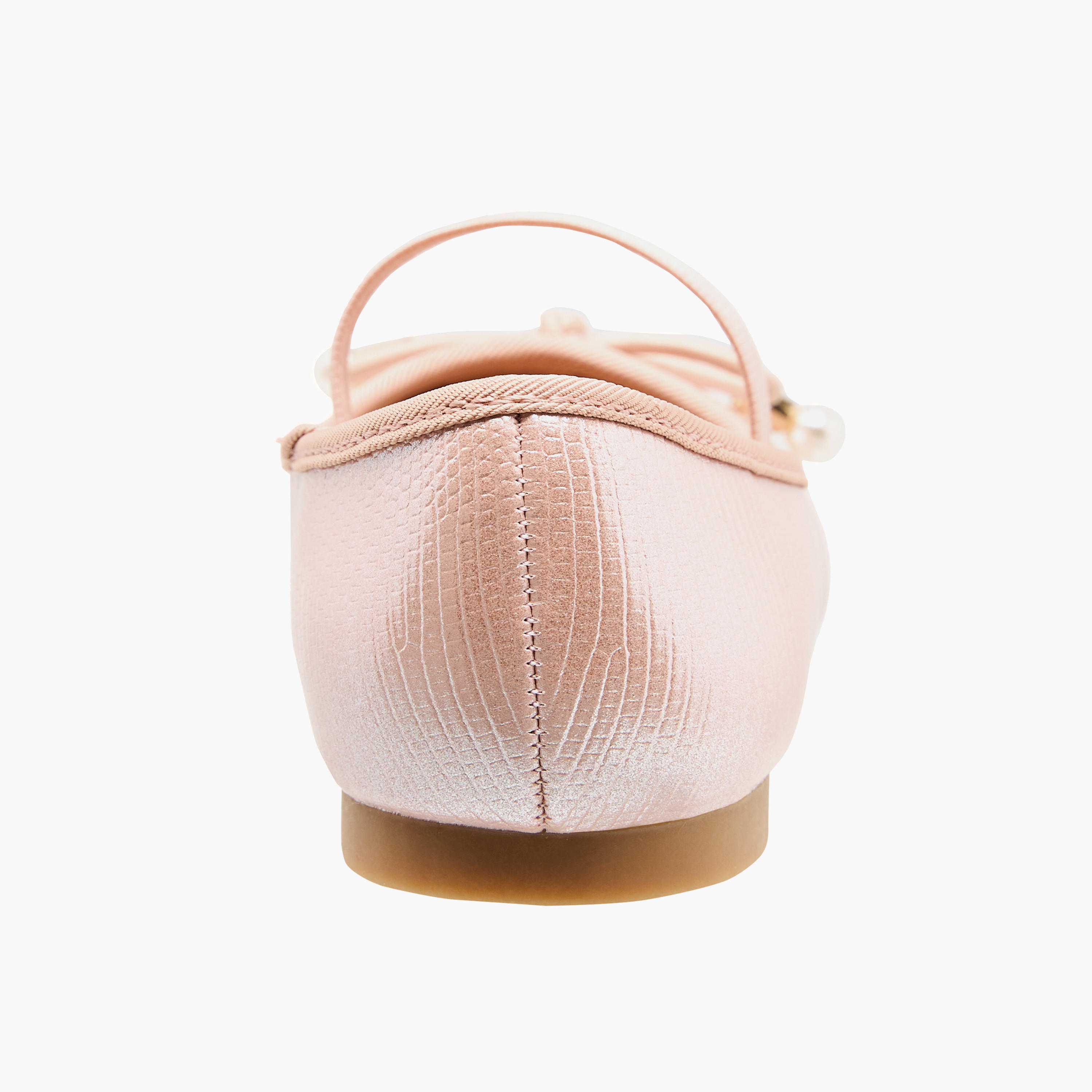 Juniors Girls Bow Detail Ballerina Shoes-girls-shoes-ballerinas-image-5