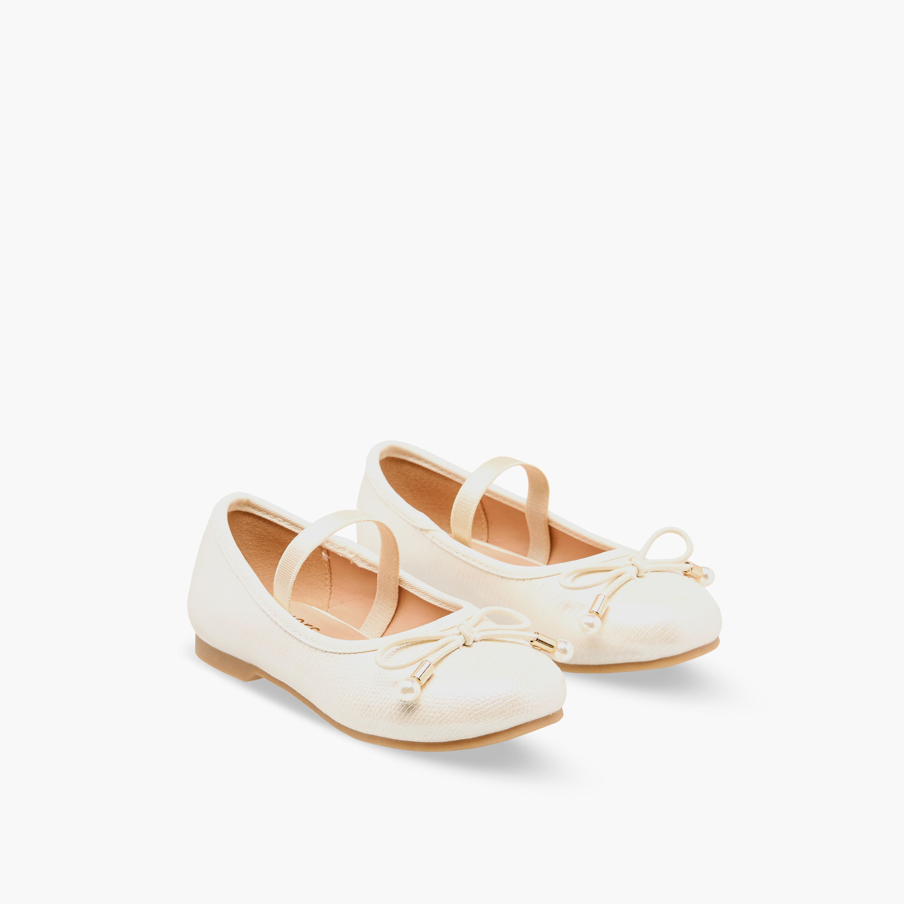 Juniors Girls Bow Detail Ballerina Shoes-girls-shoes-ballerinas-image-1