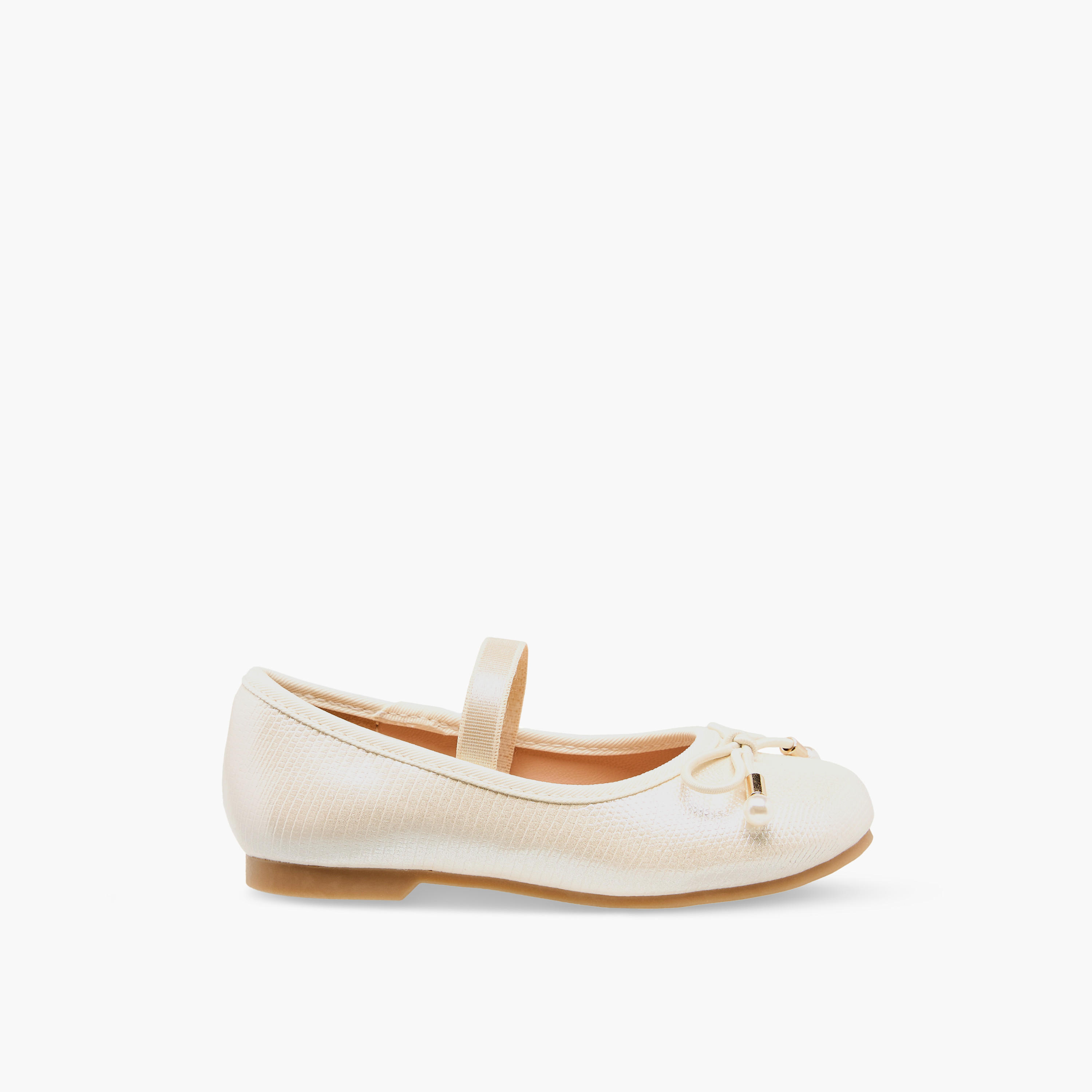 Juniors Girls Bow Detail Ballerina Shoes-girls-shoes-ballerinas-image-3