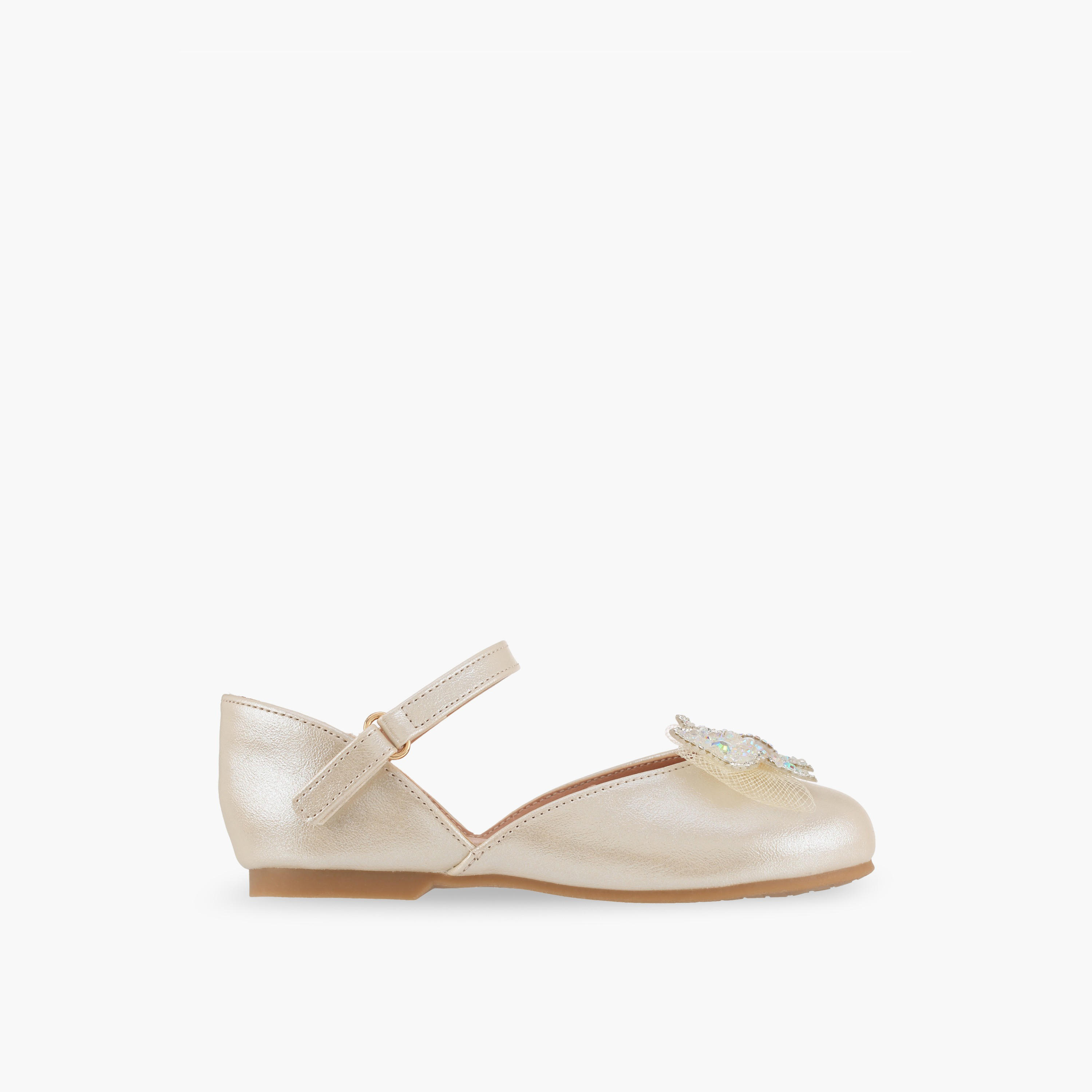 Juniors Girls Butterfly Embellished Mary Jane Shoes-girls-shoes-ballerinas-image-3