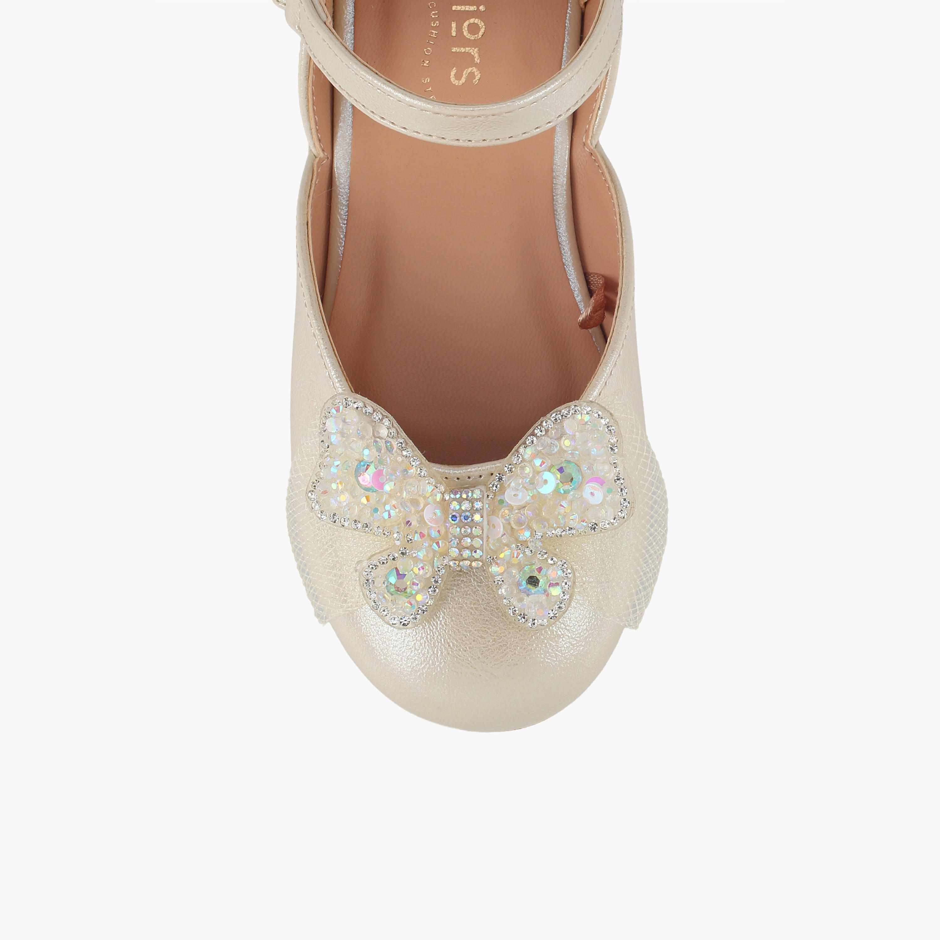 Juniors Girls Butterfly Embellished Mary Jane Shoes-girls-shoes-ballerinas-image-4