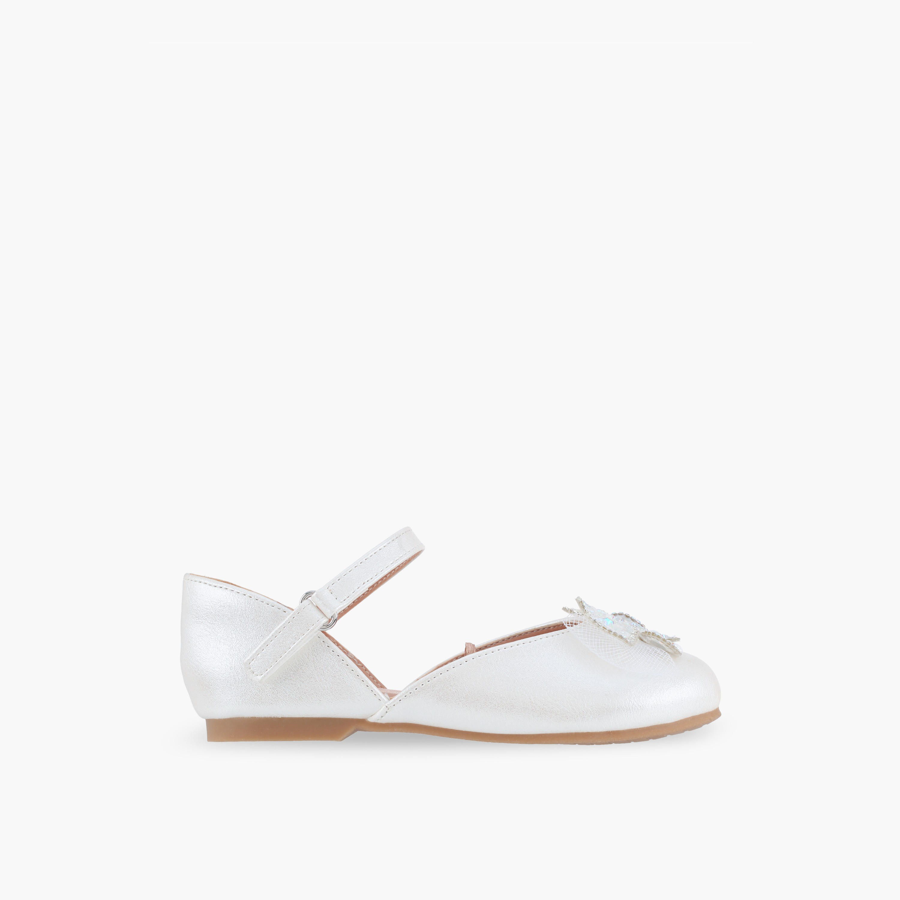 Juniors Girls Butterfly Embellished Mary Jane Shoes-girls-shoes-ballerinas-image-3