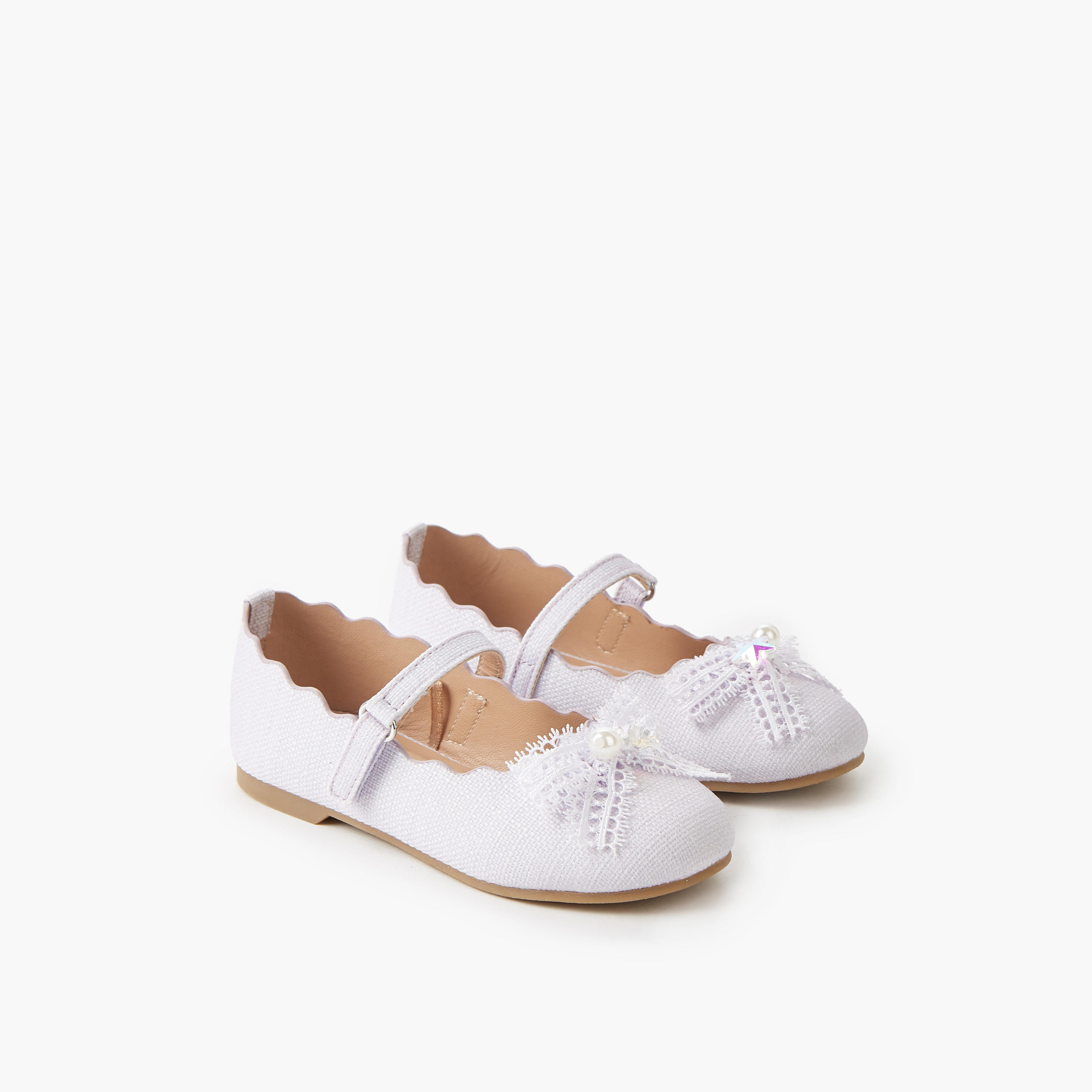 Juniors Girls Hook & Loop Ballerina Shoes-girls-shoes-maryjanes-image-1