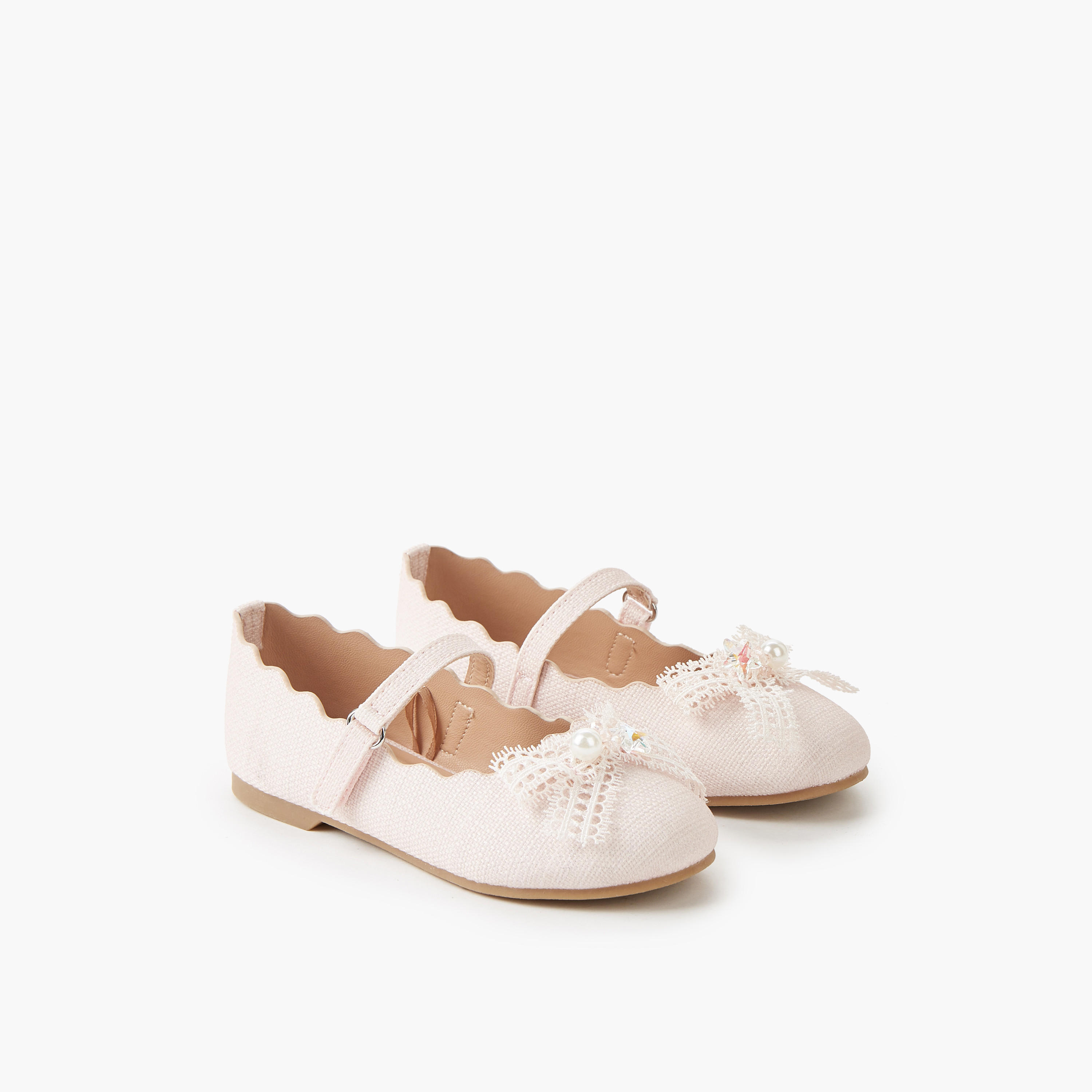 Juniors Girls Hook & Loop Ballerina Shoes-girls-shoes-maryjanes-image-1
