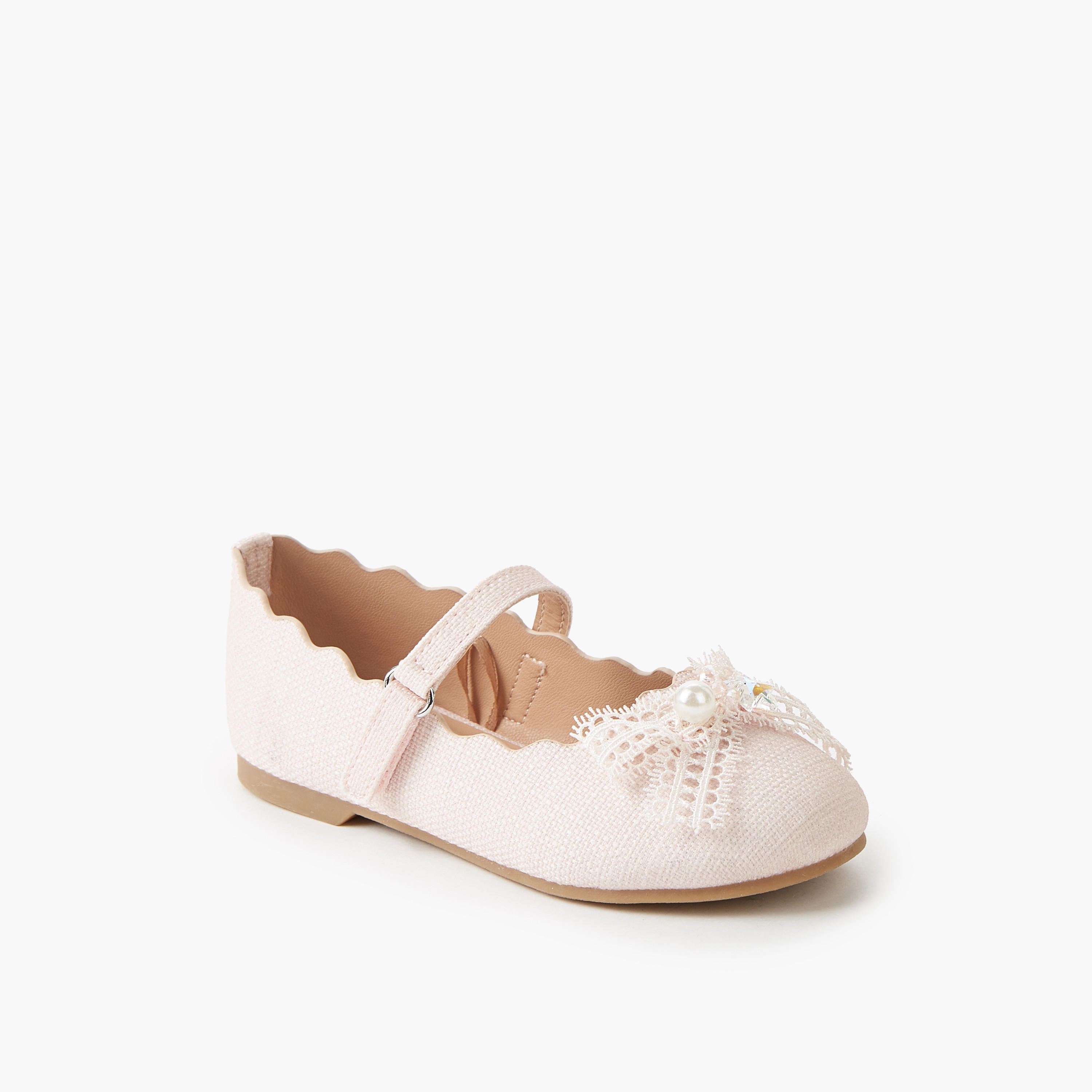 Juniors Girls Hook & Loop Ballerina Shoes-girls-shoes-maryjanes-image-2