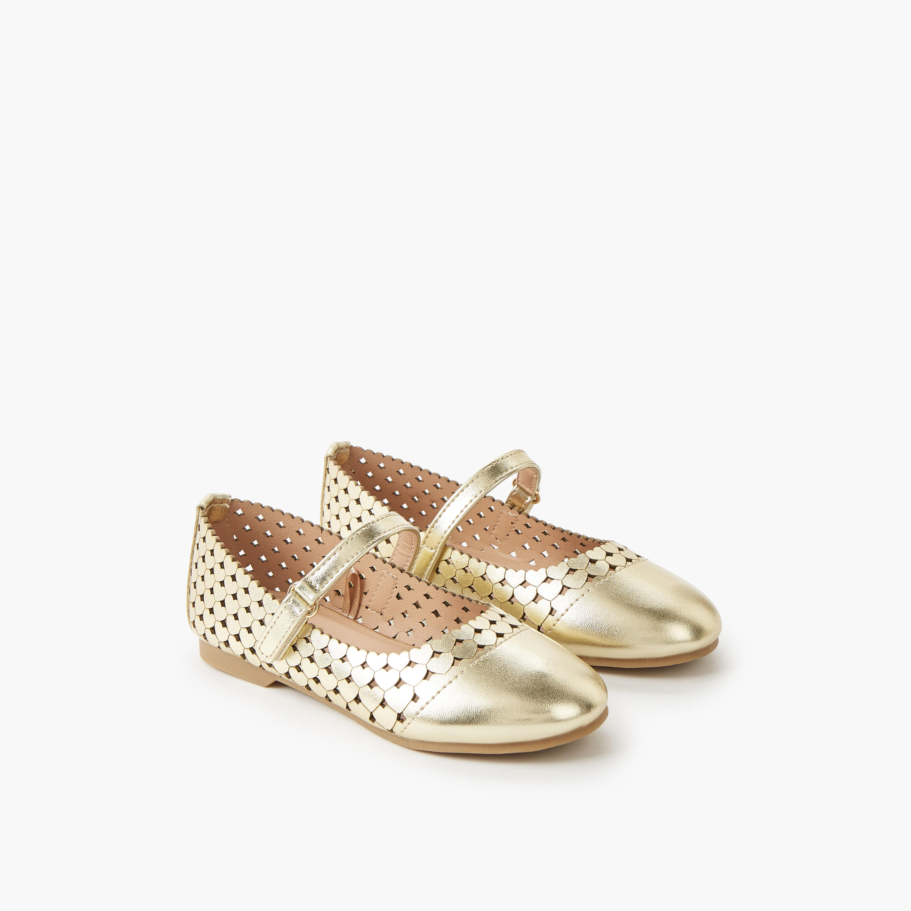 Juniors Girls Hook and Loop Ballerina Shoes-girls-shoes-maryjanes-image-1