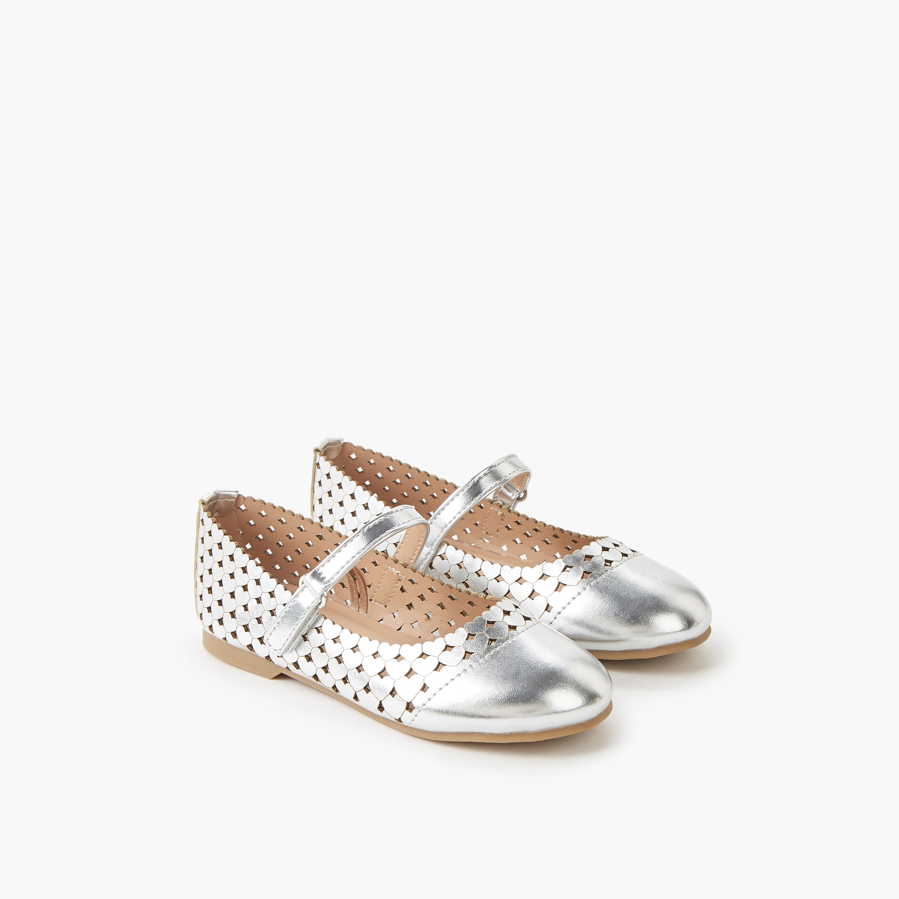 Juniors Girls Hook and Loop Ballerina Shoes-girls-shoes-maryjanes-image-1