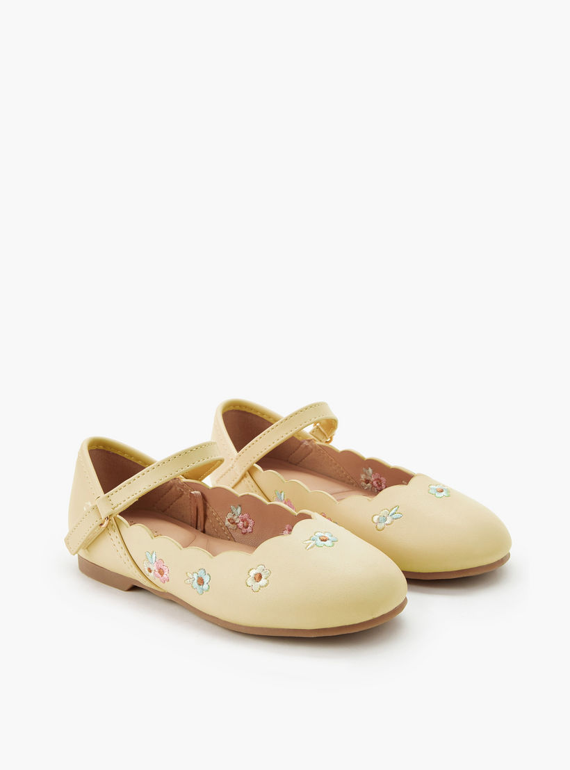 حذاء باليرينا بشريط إغلاق للبنات من جونيورز-girls-shoes-ballerinas-image-1