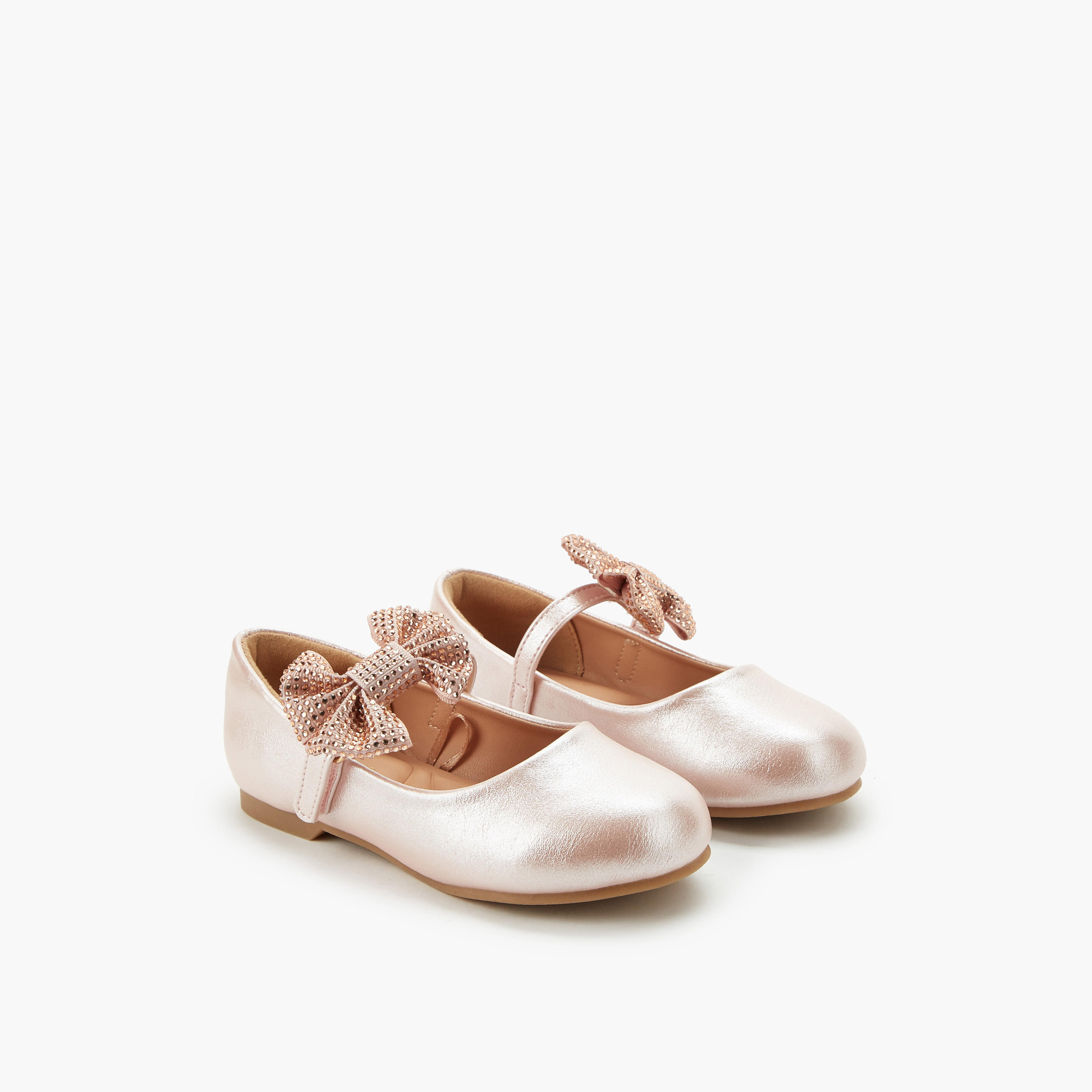 Juniors Girls Hook & Loop Ballerina Shoes-girls-shoes-maryjanes-image-1